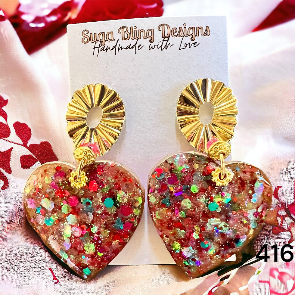 Thumbnail: A1 416 Pink Glitter Hearts