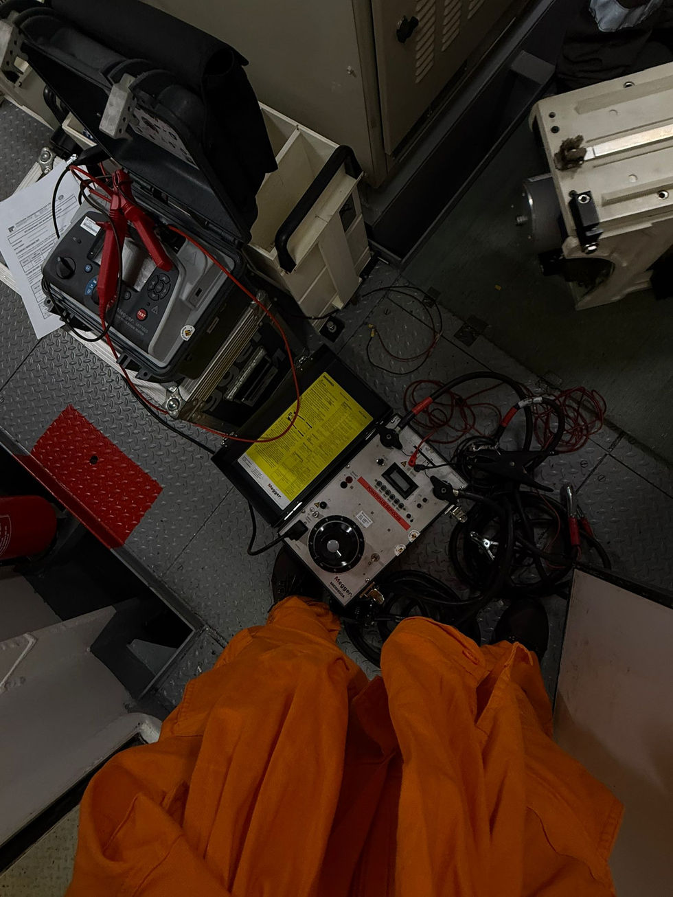 Testing using Power Supply and Megger, ensure all values approved.