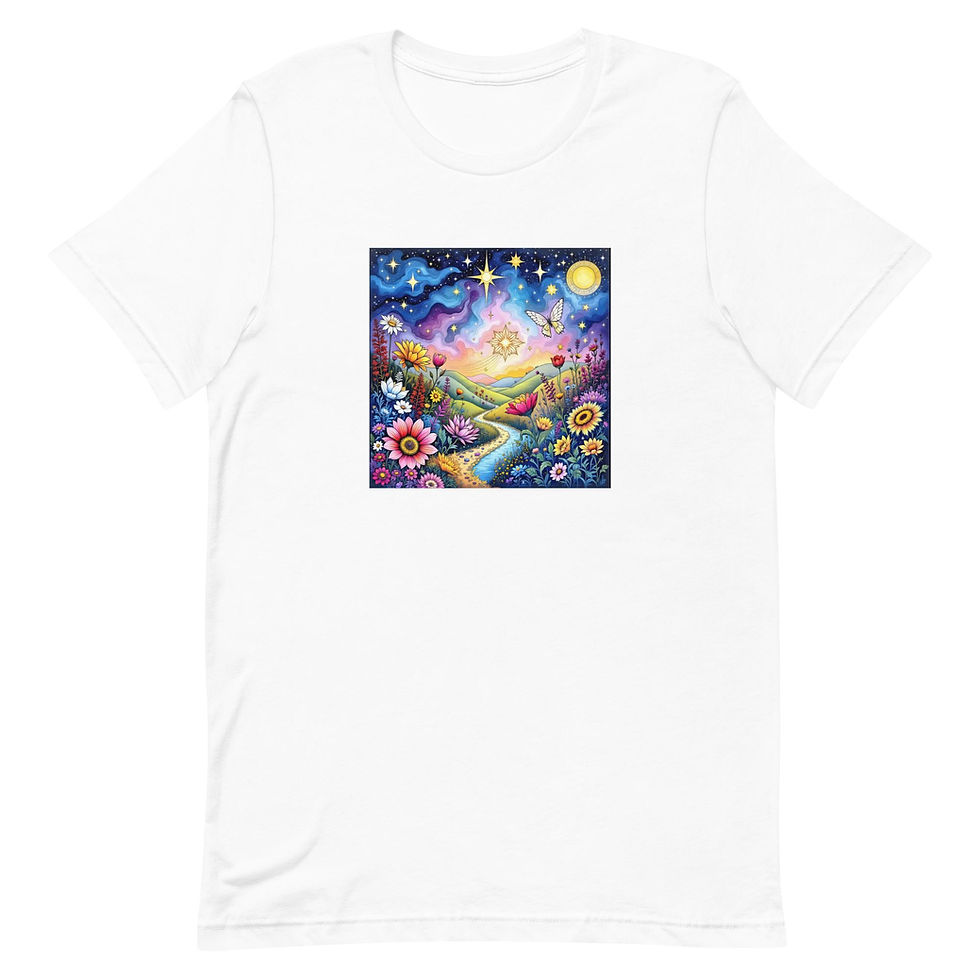 Thumbnail: Black Femme Divinity - Celestial Crown - Solar Alignment – Graphic Tee - From we are proud-Universe artistic solar alignment