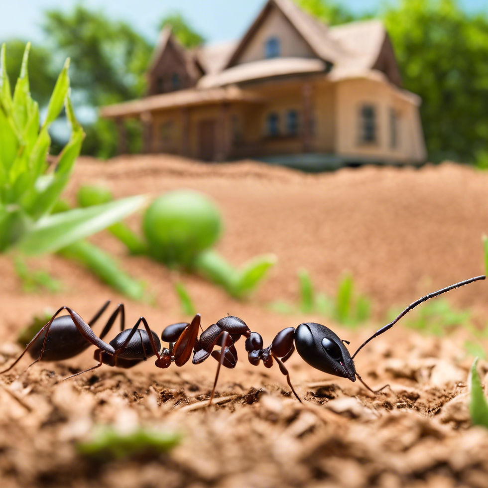 Ant destroyed a west texas lawn