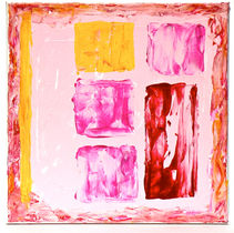 art, original artwork, acrylic, colour block, quarks square, color field, land form, color wheel 