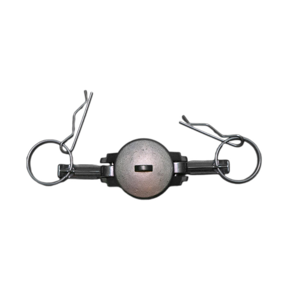 top down view of a 1 inch aluminum dust cap with levers open