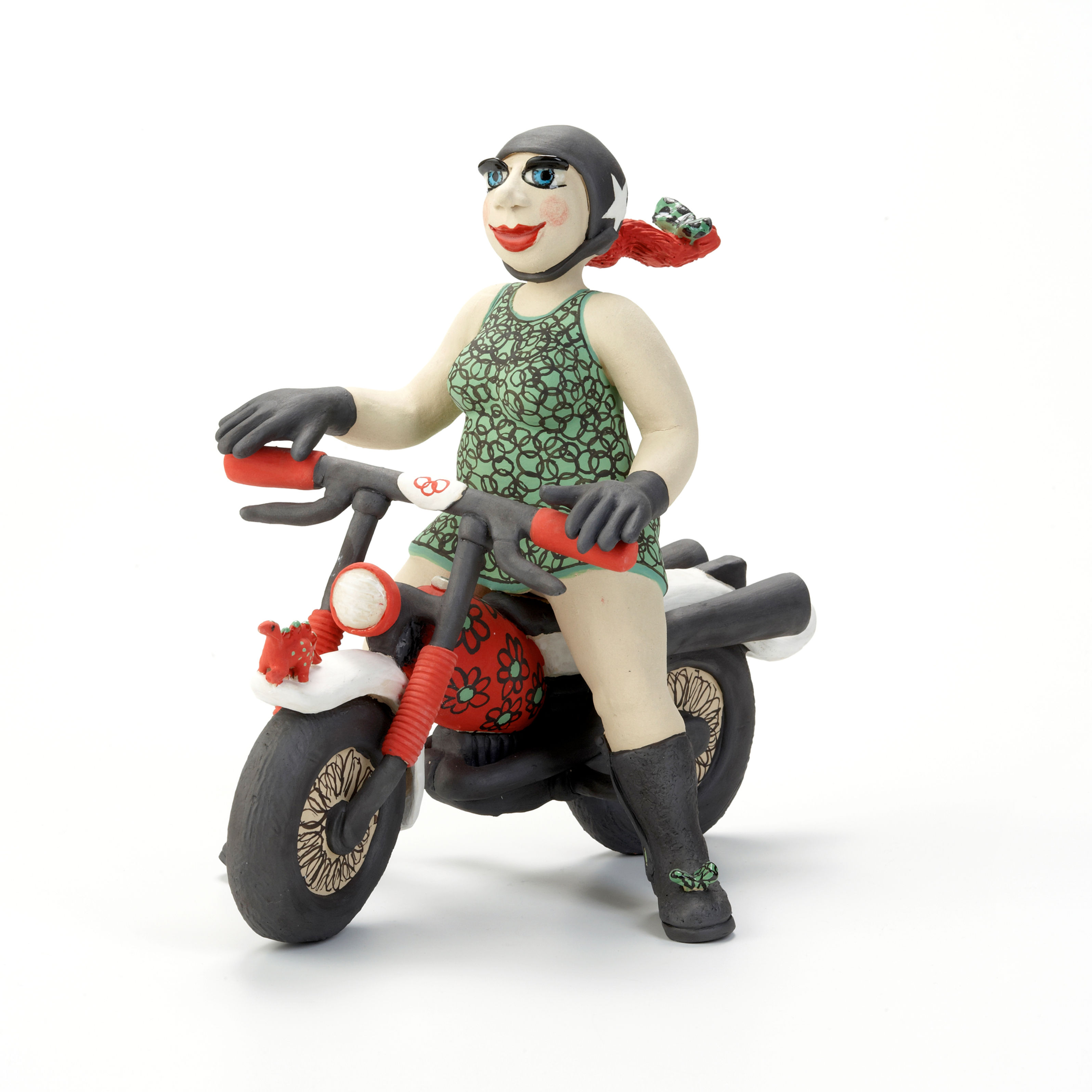 MONA auf dem Motorrad