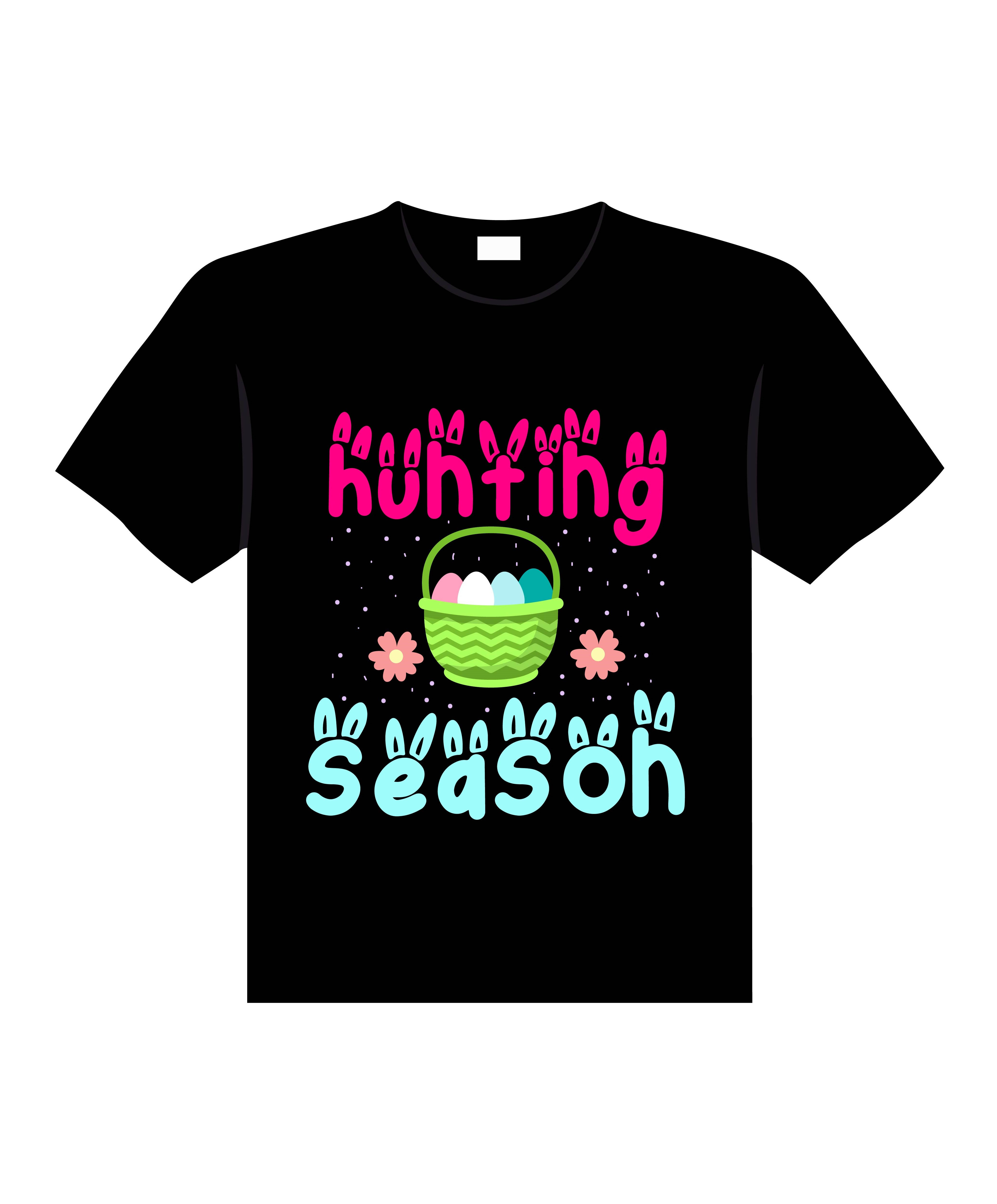 hunting season typography printed t shirts