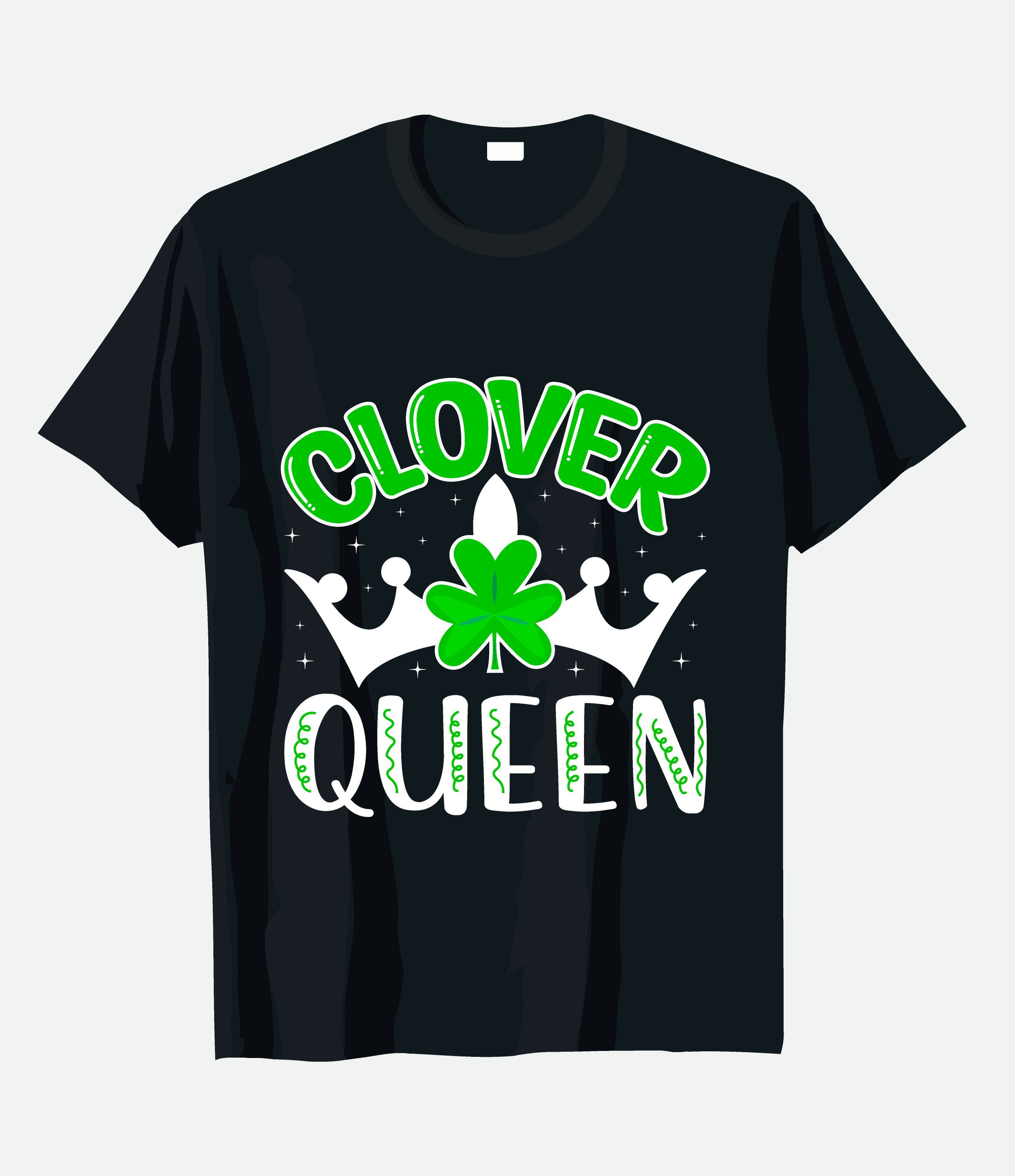 clover queen typography printed t shirt