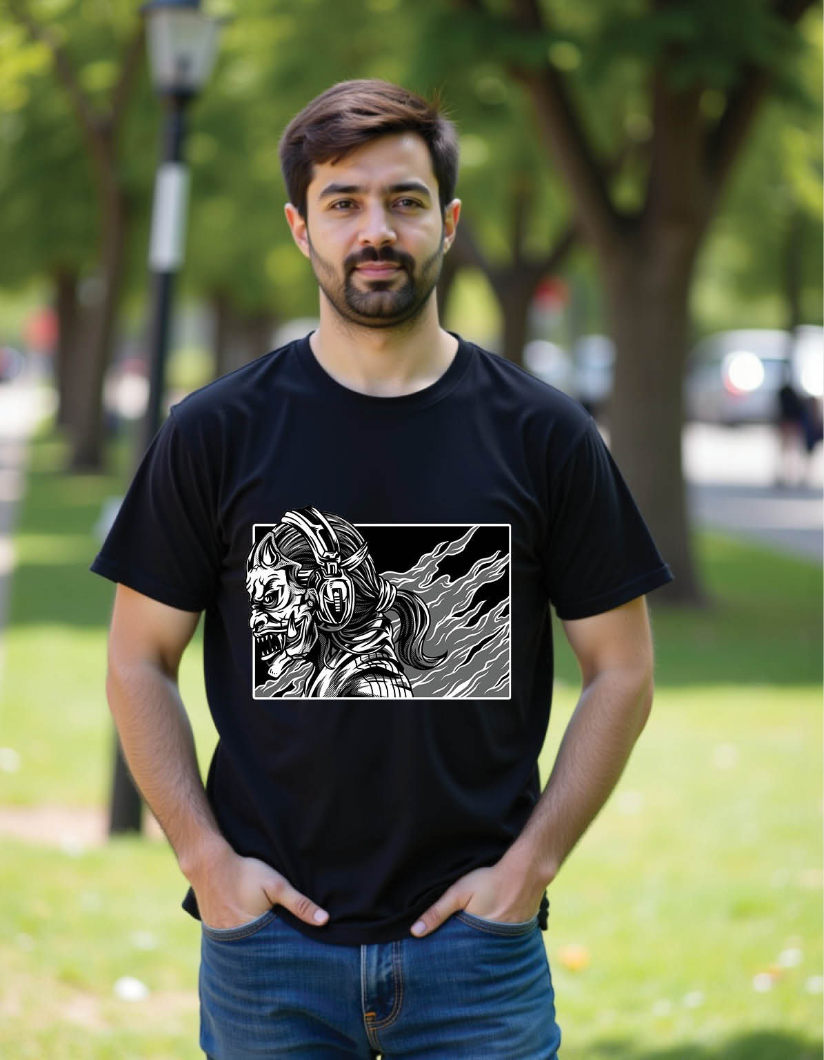 Iron Strike Regular Fit T-Shirt with Industrial Bolt Print Art
