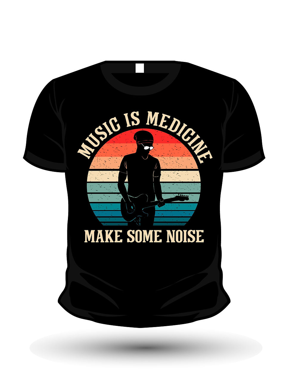 music is medicine make some noise typography printed t shirts