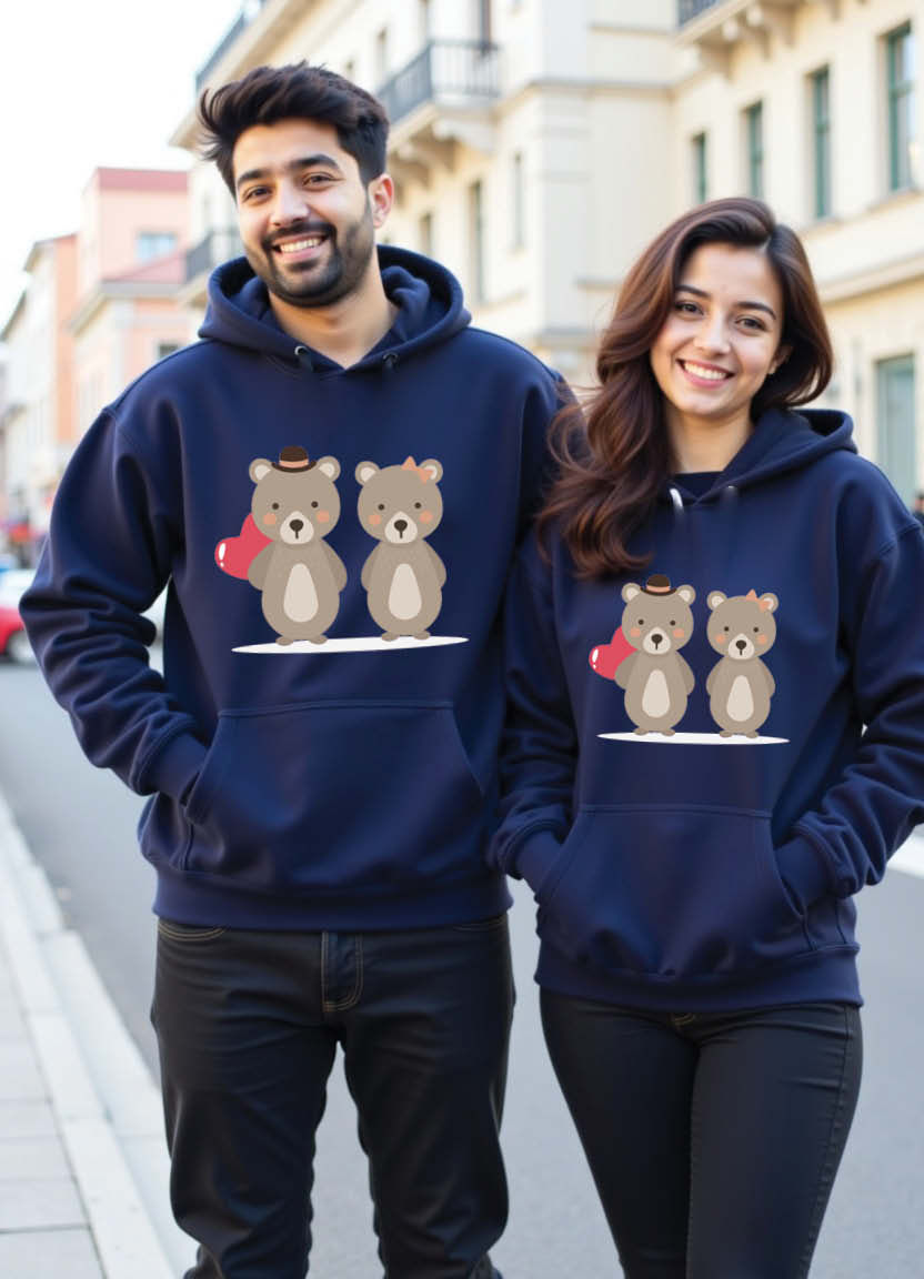Romantic Ride in Amritsar – Matching Couple Hoodies for Golden Love Moments
