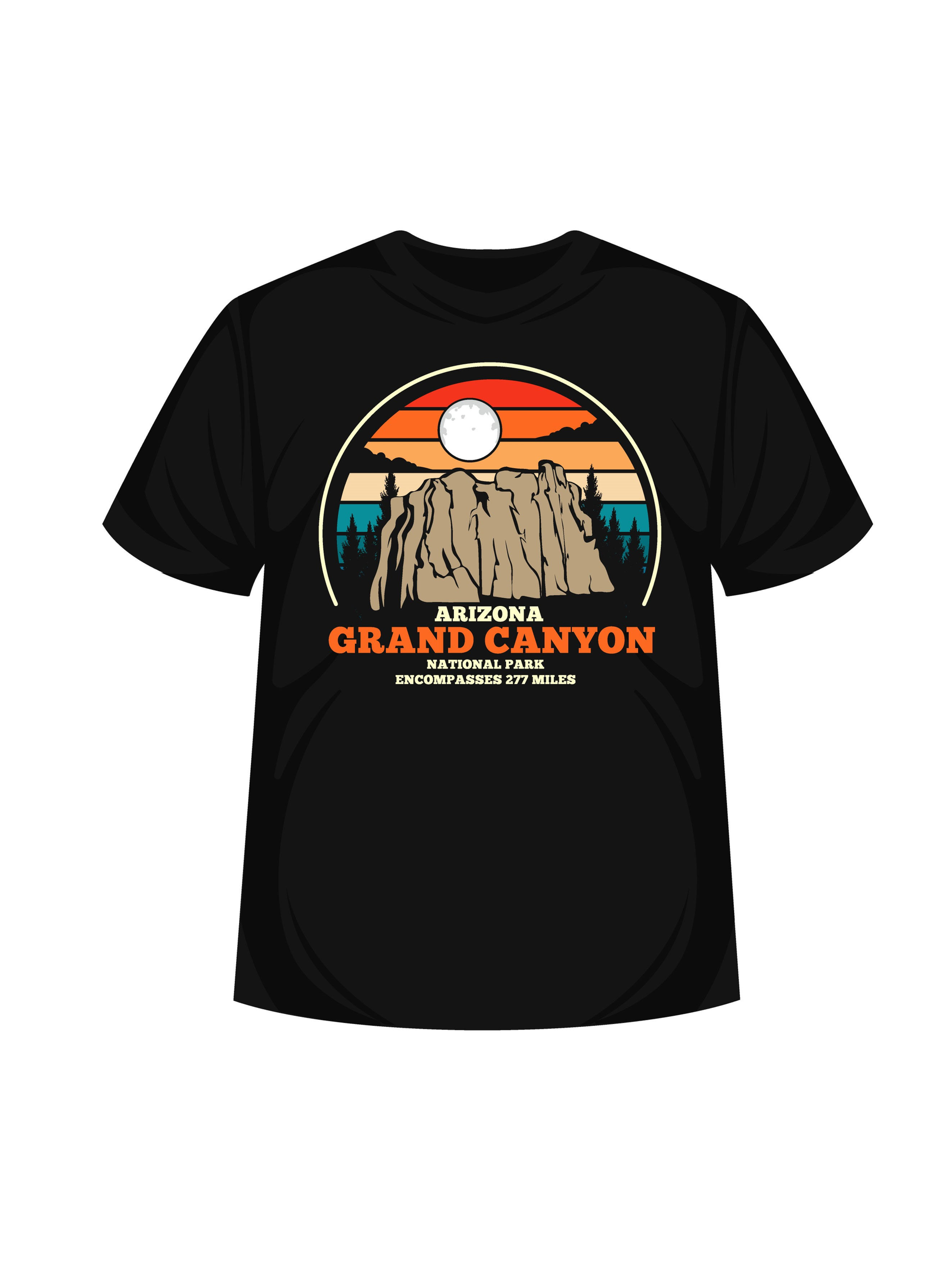 arizona grand canyon typography printed t shirts