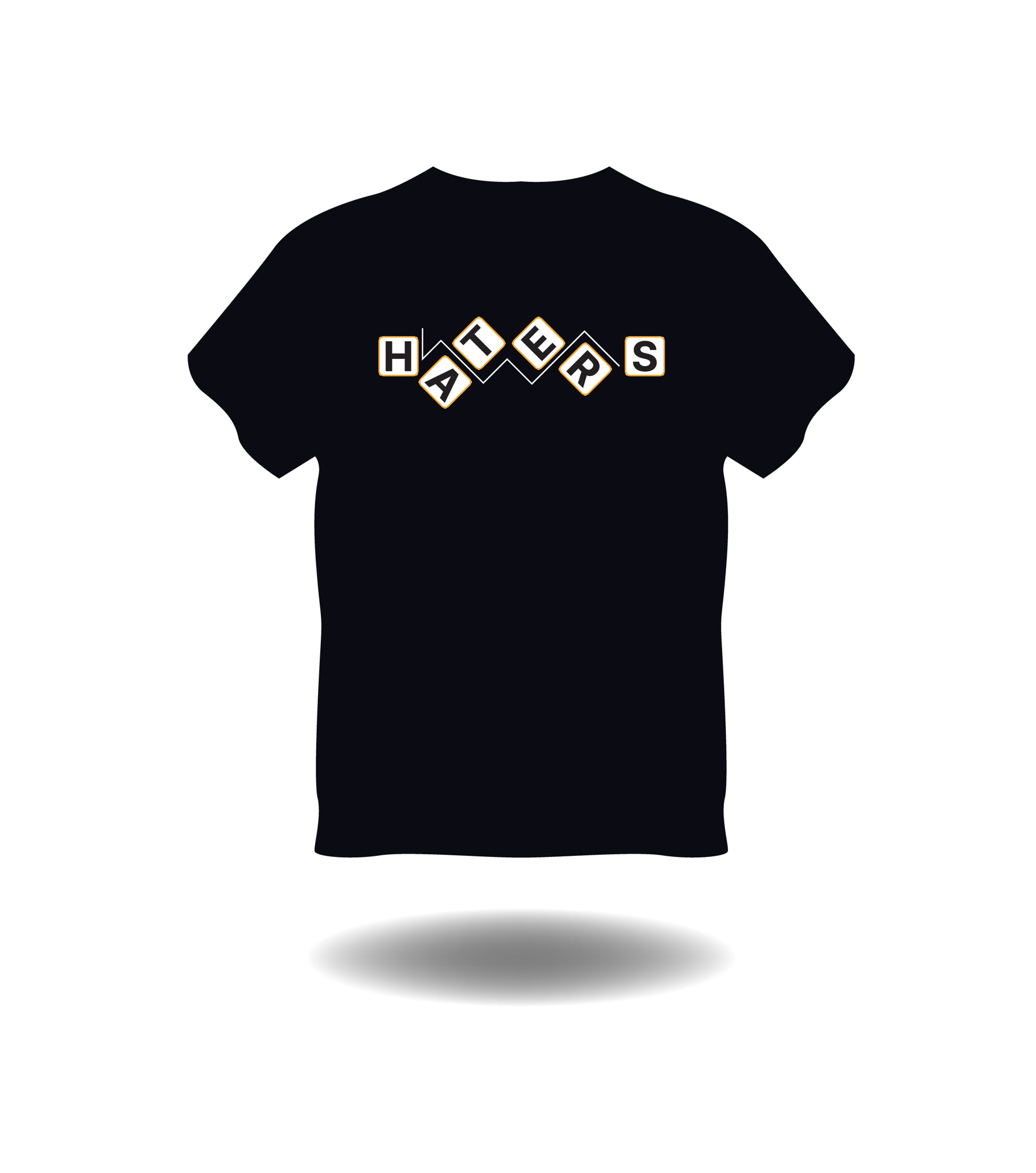 haters typography printed t shirts
