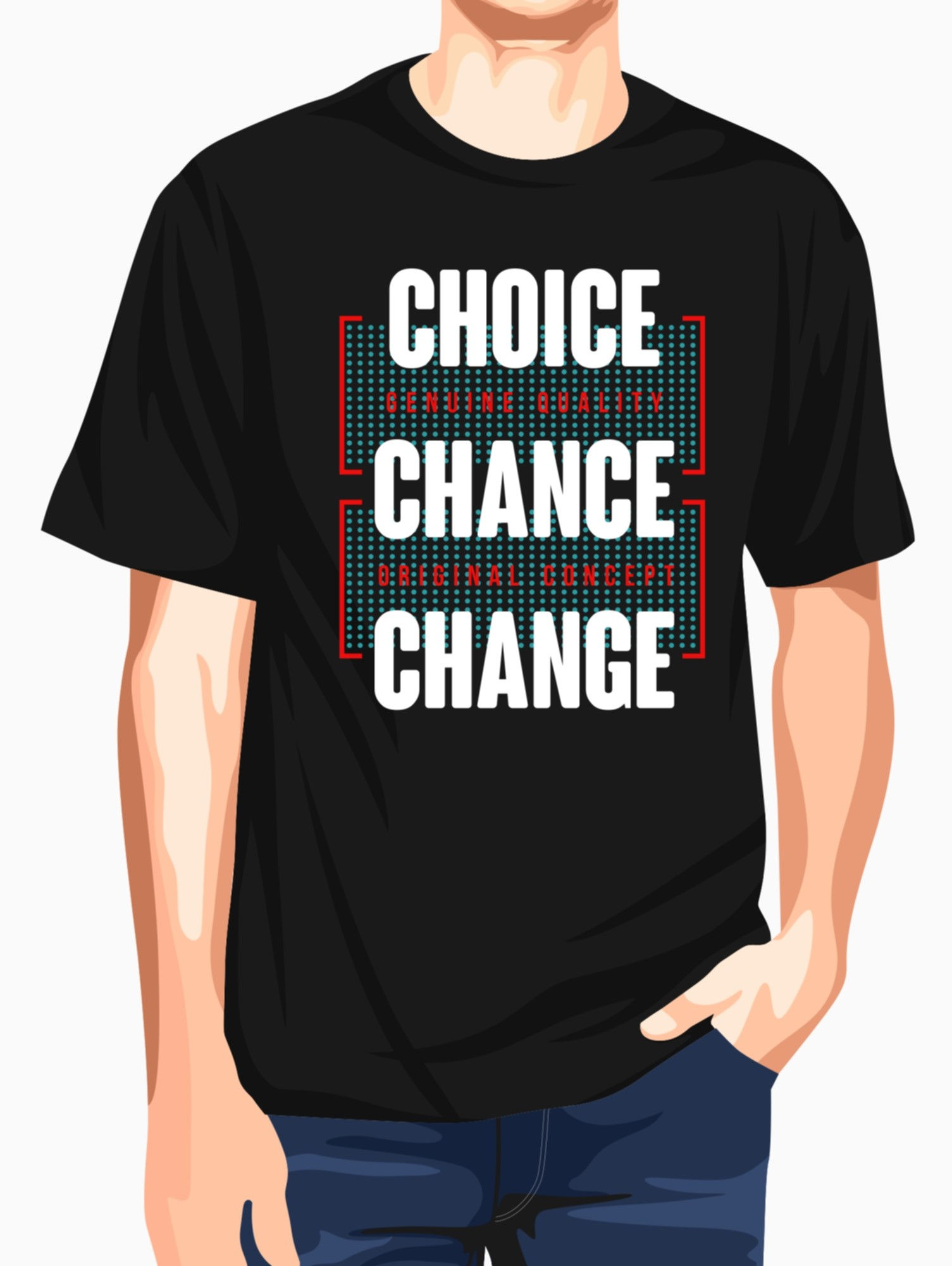 choice chance change oversize typography printed t shirts