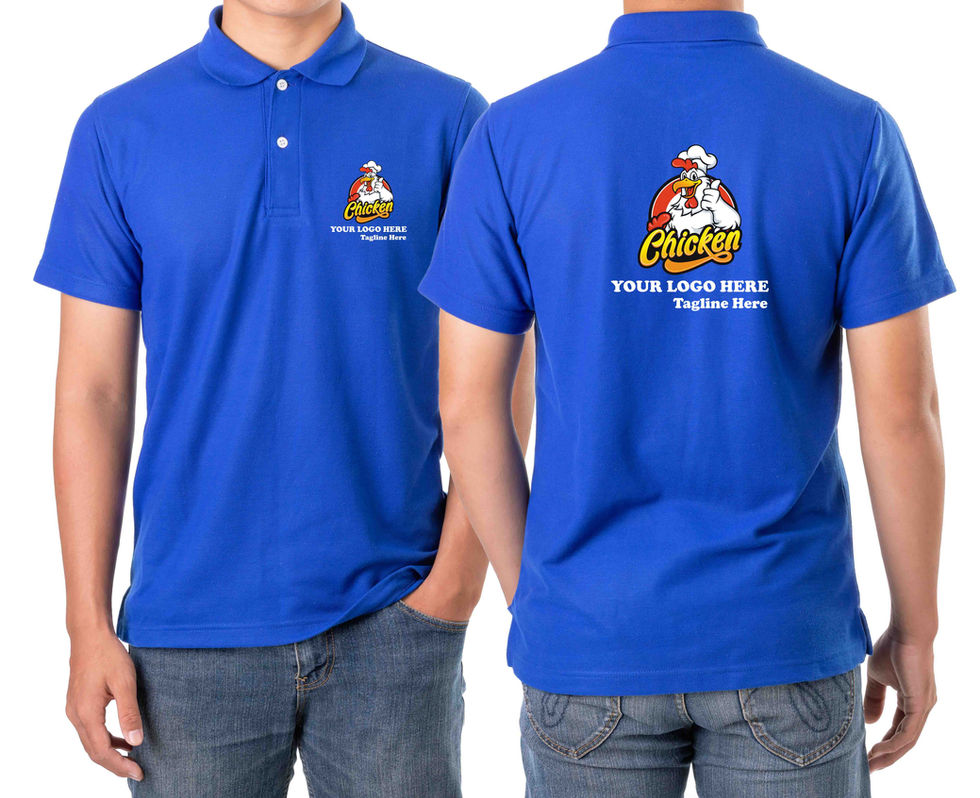 Dry fit Polo T Shirts with your logo Print for chicken or mutton shop staff.