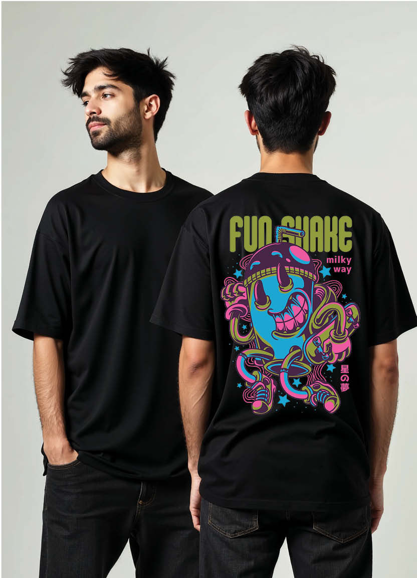 Pop Stars Oversized T-Shirt with Iconic Music and Pop Culture Graphics