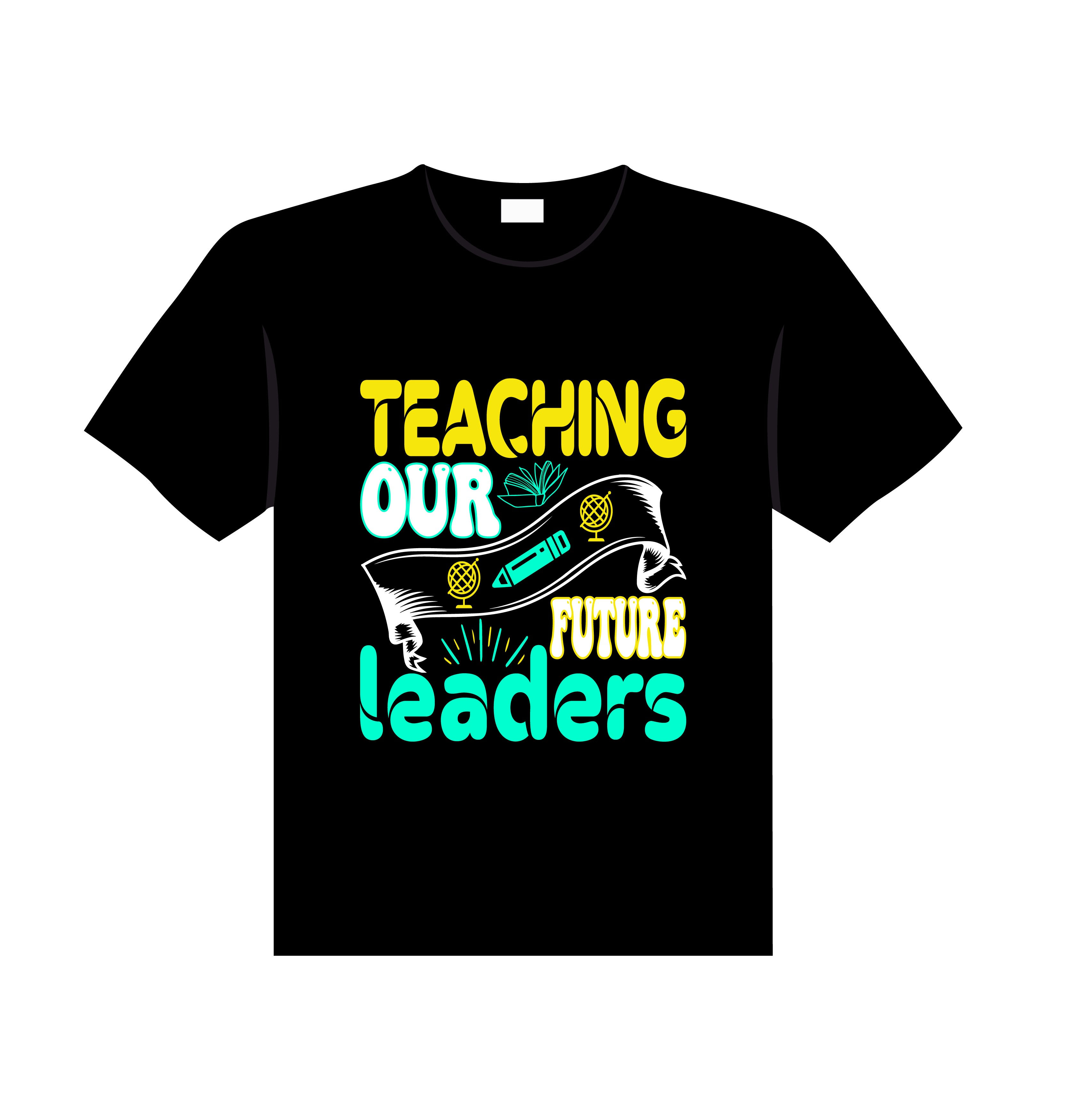 teaching our future leaders vintage typography t shirt teachers t shirts