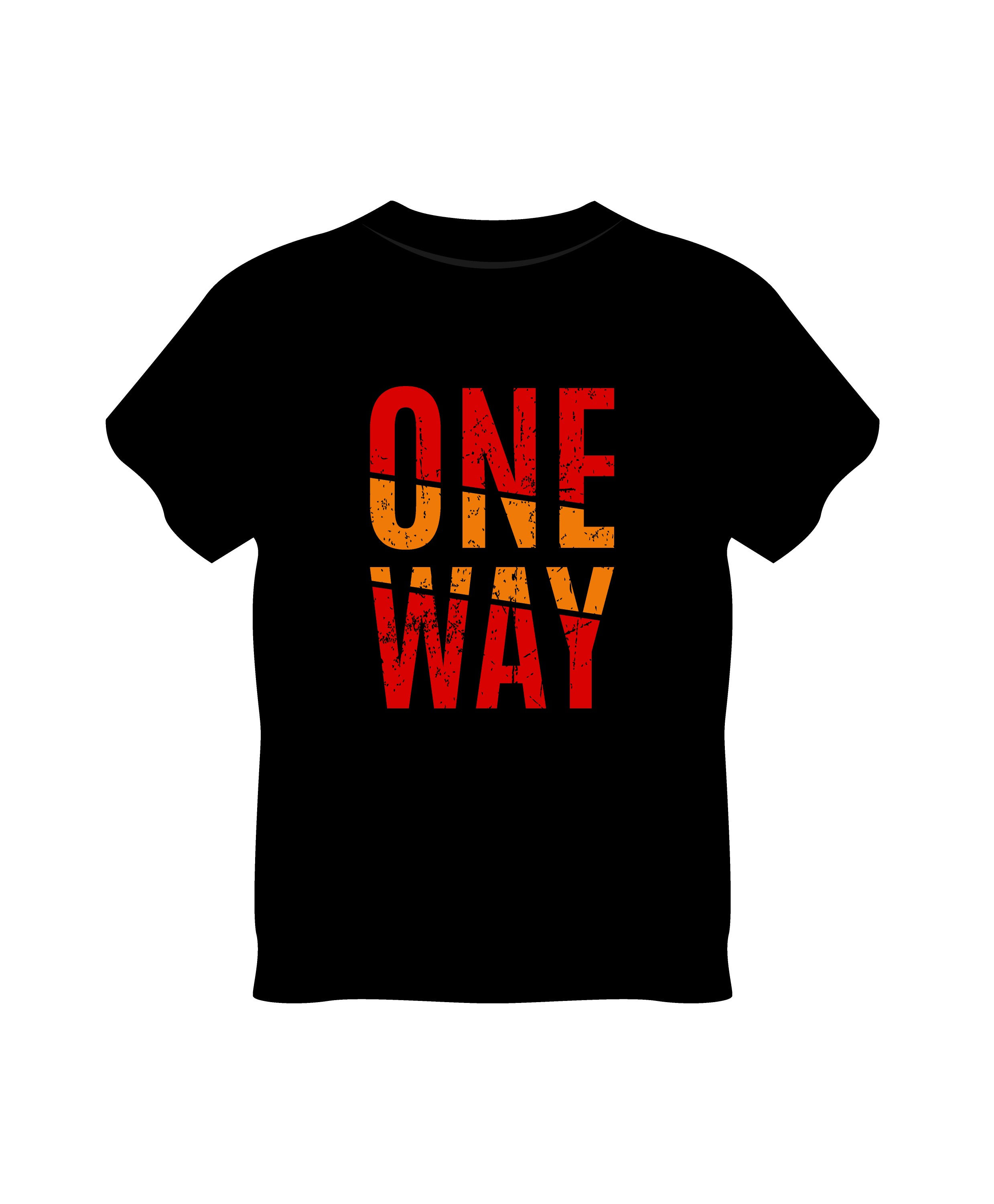 one way typography printed t shirts