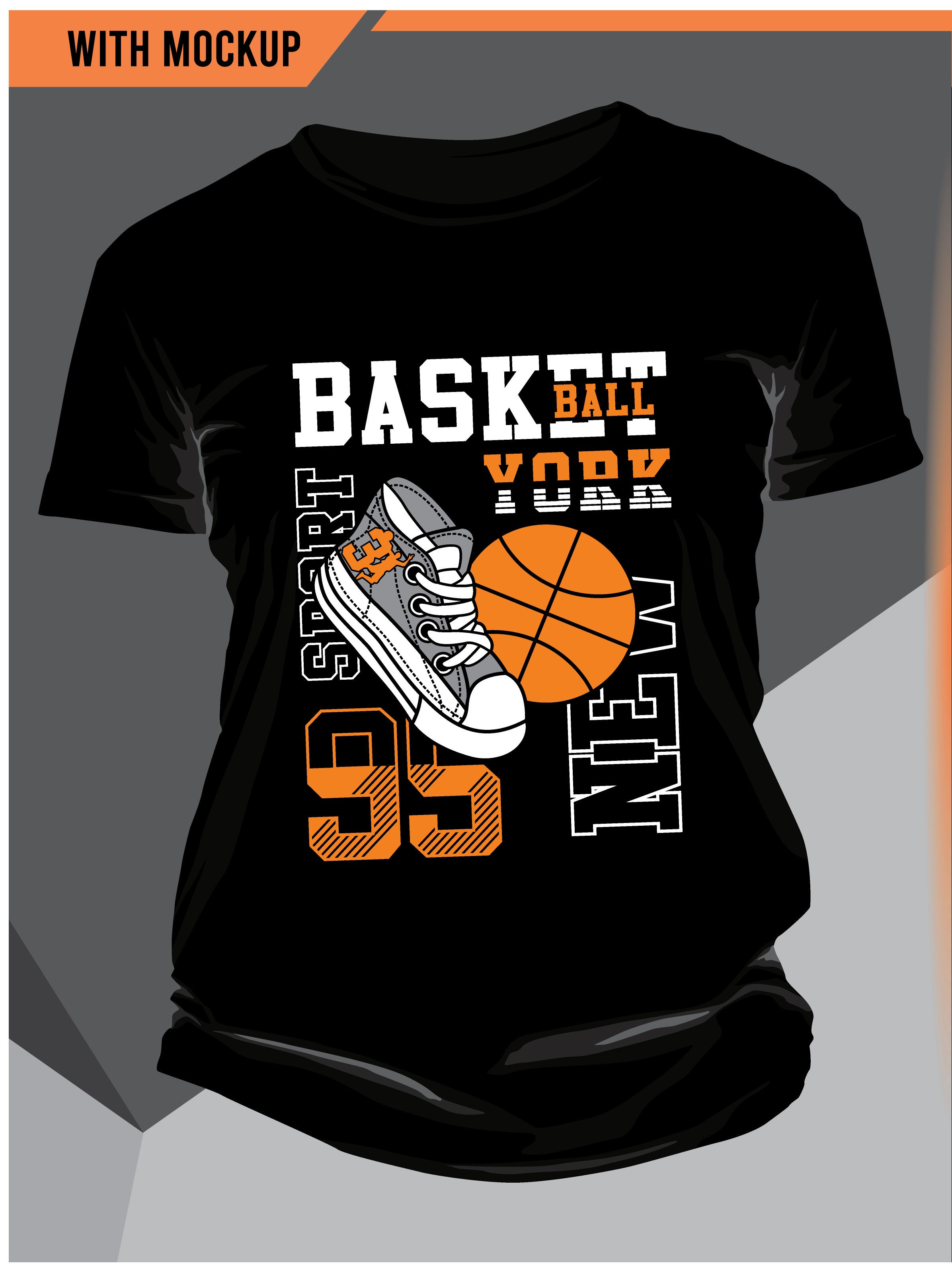 Basketball new york 95 sport typography t shirt