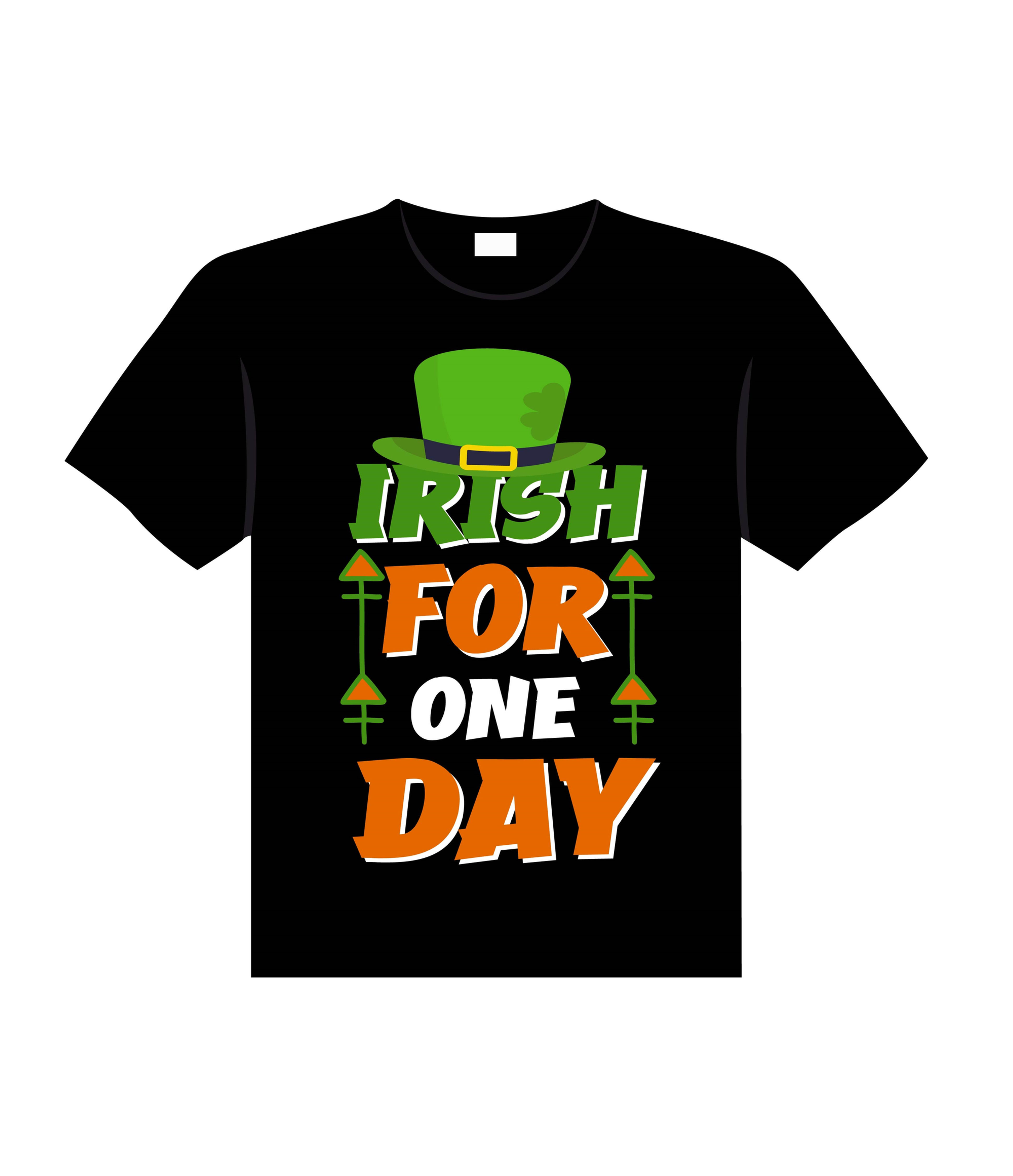 irish for one day typography printed t shirts