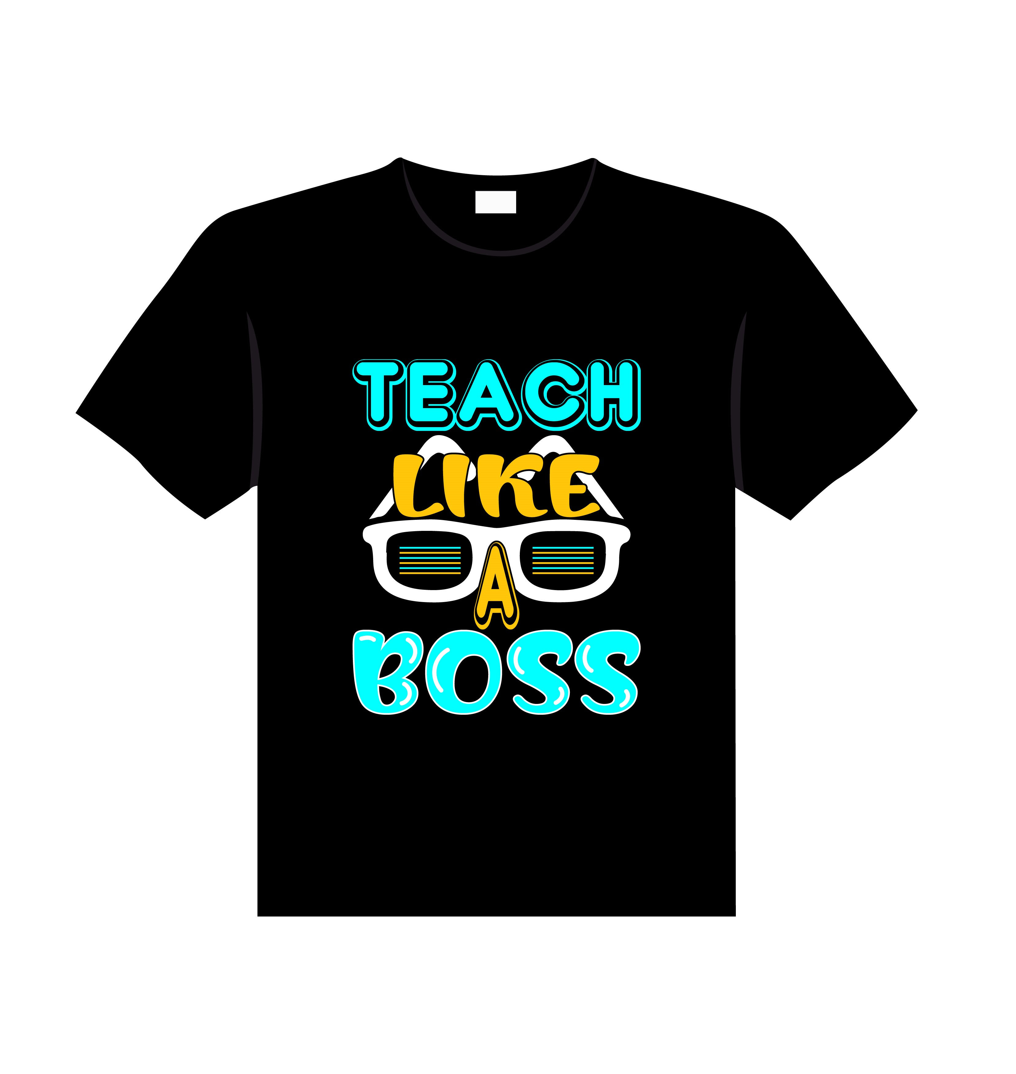 teach like a boss vintage typography t shirt teachers t shirt