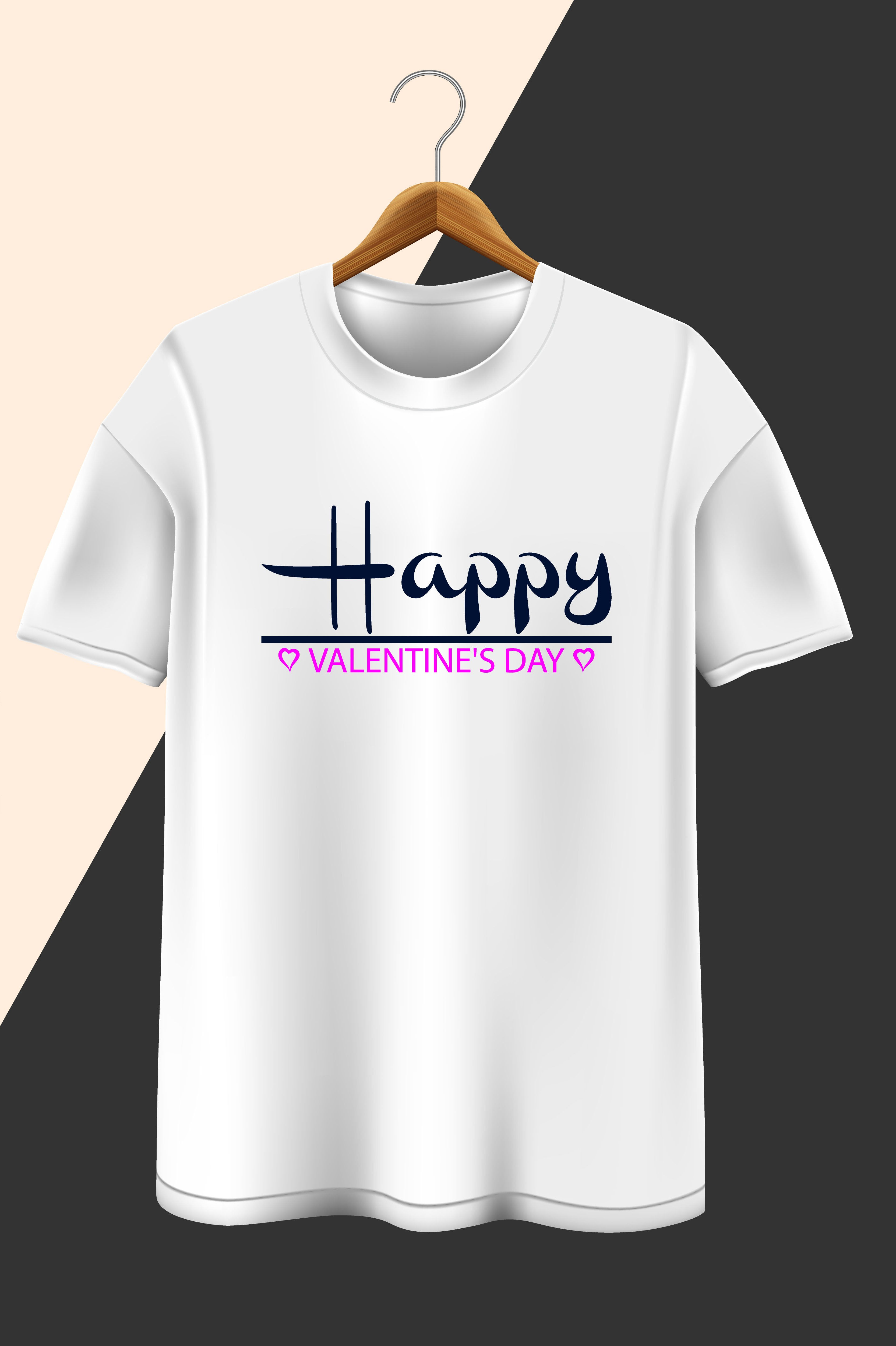 happy valentines day typography printed t shirts