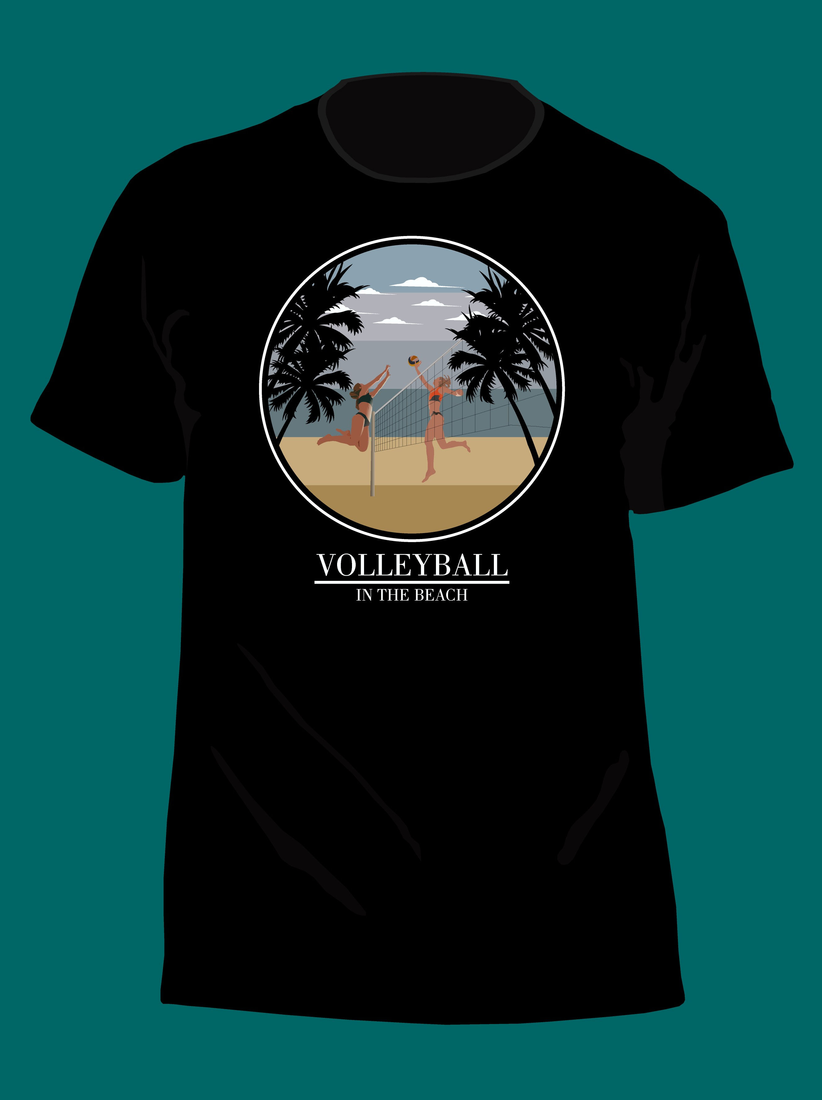 volleyball in the beach graphic t shirt volleyball t shirt
