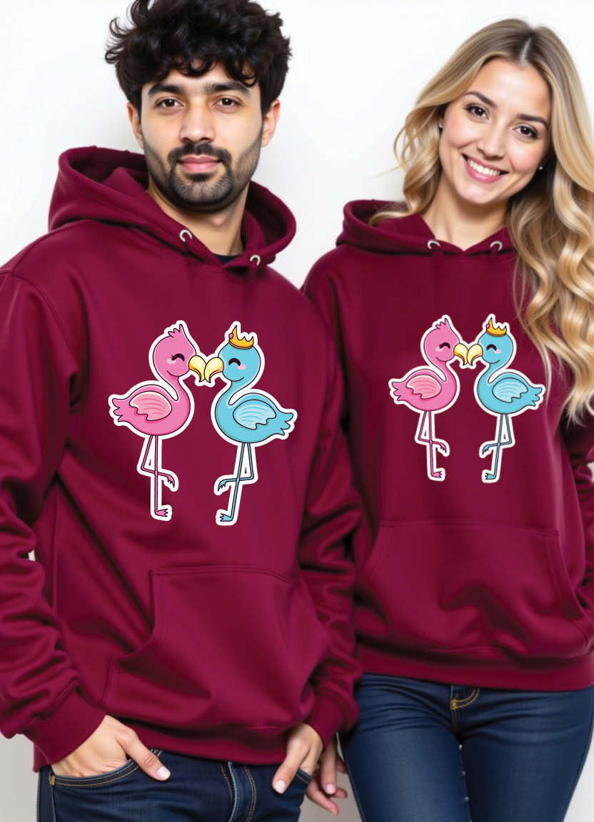 She’s My Ride or Die & He’s My King Matching Couple Hoodies – Stylish Love Set
