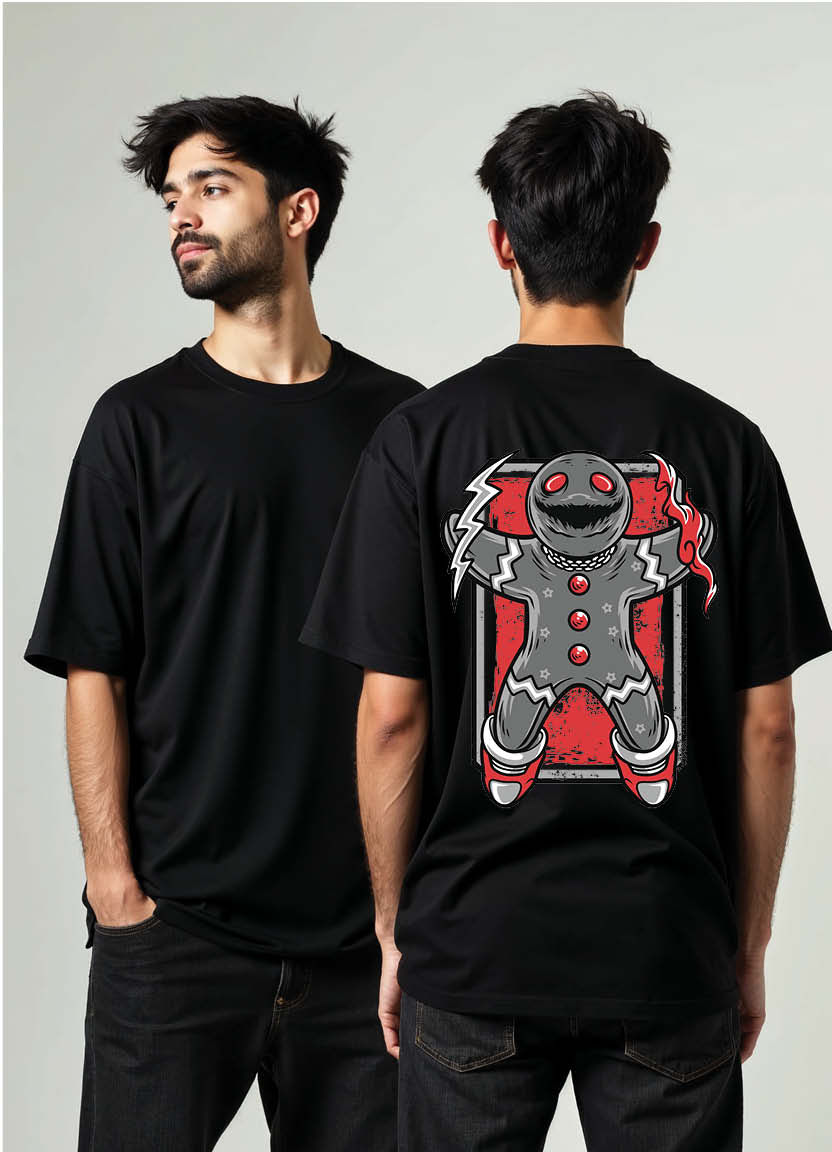 Rhythm & Vibe Oversized T-Shirt with Musical and Street Art Design