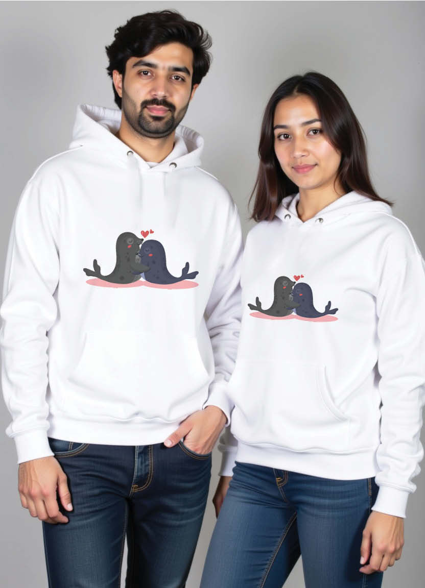 You and Me – That’s All We Need” – Minimalist Printed Hoodie for Strong Bonds