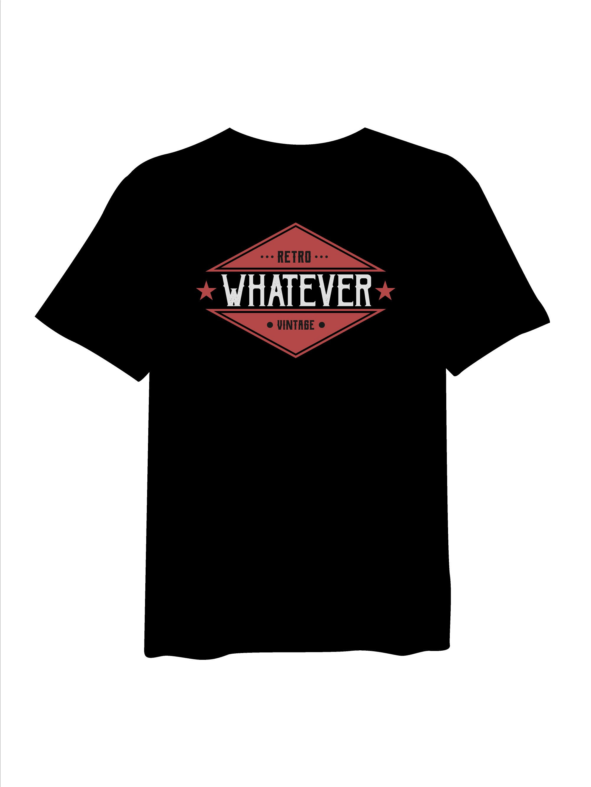 whatever typography printed t shirts