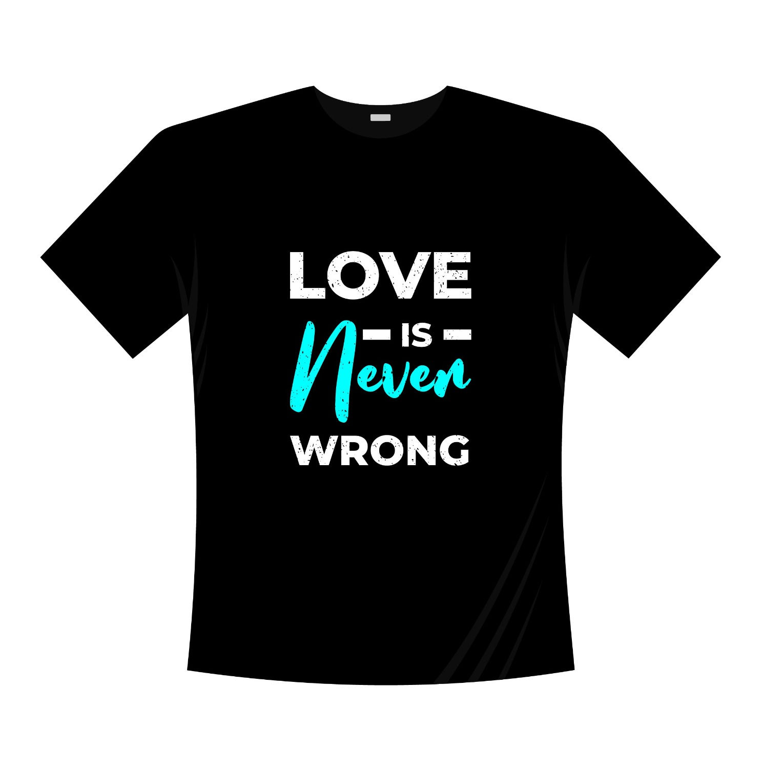 love is never wrong typography printed t shirts