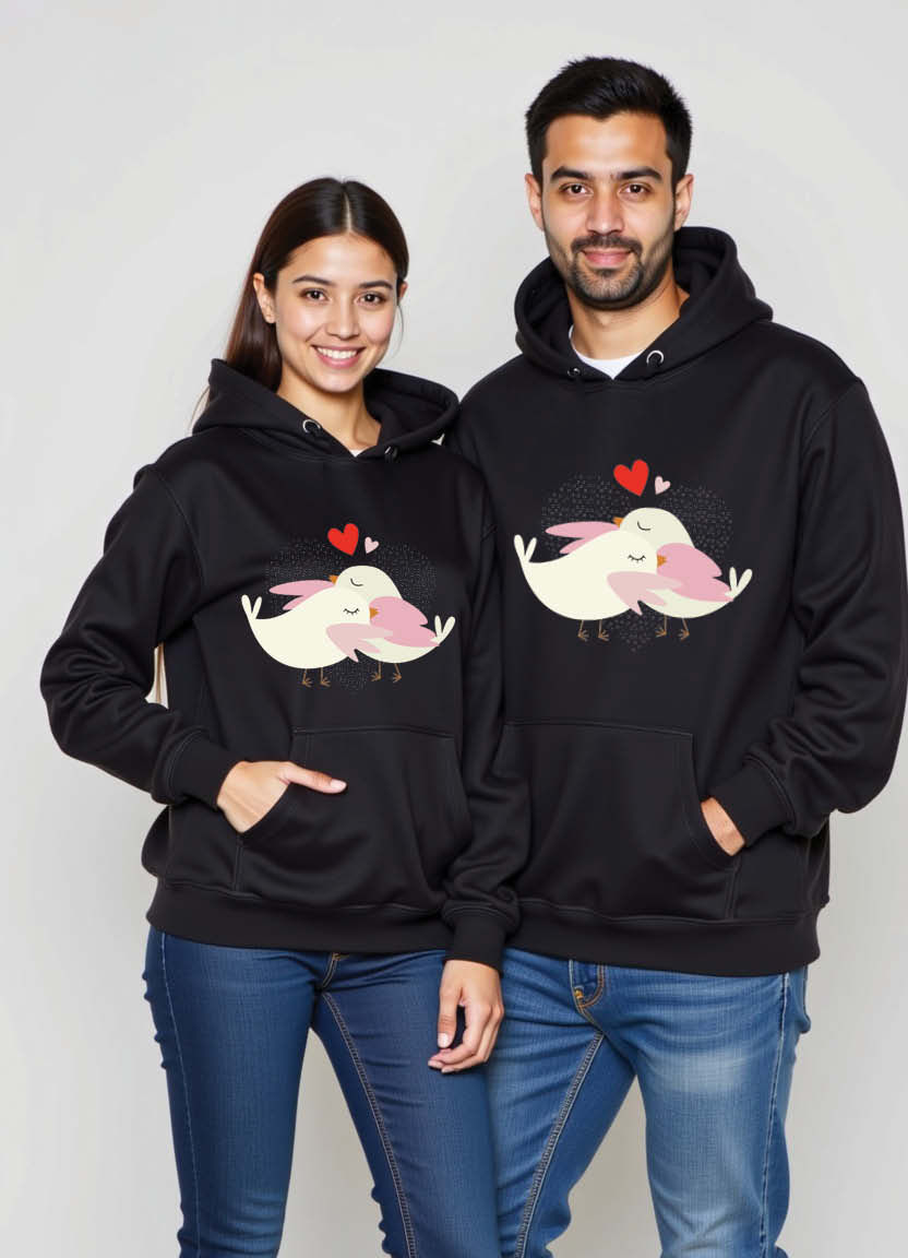 Love in the Streets of Lucknow – Matching Couple Hoodies with Nawabi Romance Touch