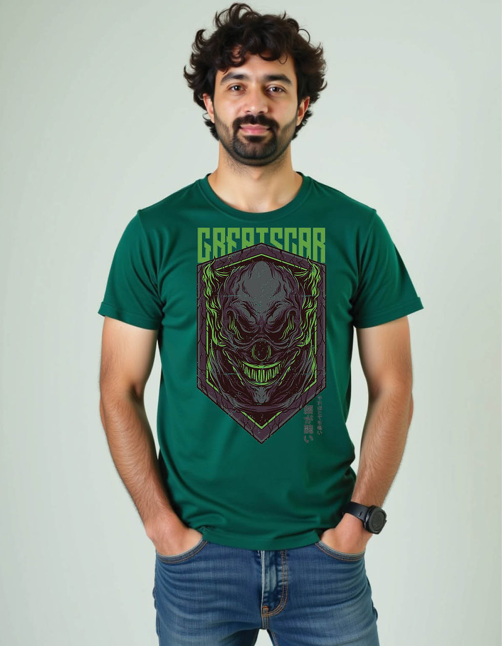 Thumbnail: Haze Fang Classic Tee with Misty Wolf Graphic in Black Ink