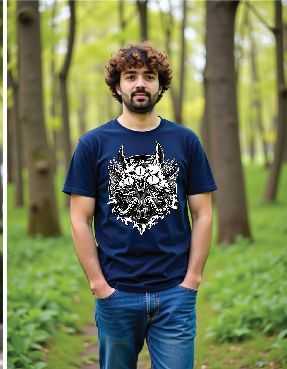 Thumbnail: Night Flux Standard Fit Tee with Lunar Flow Graphic Artwork