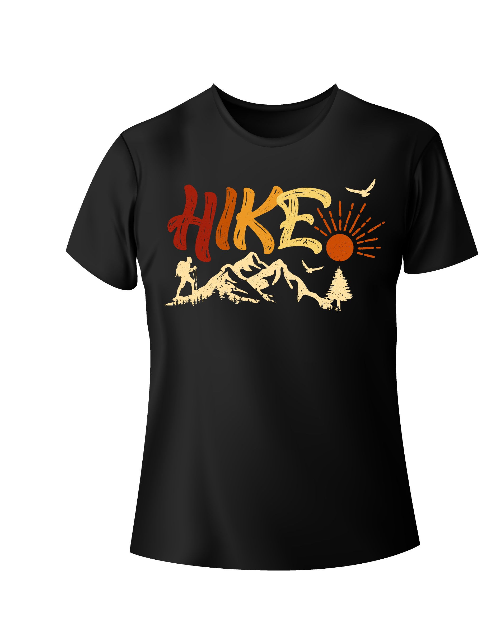 hike adventure graphic printed t shirts