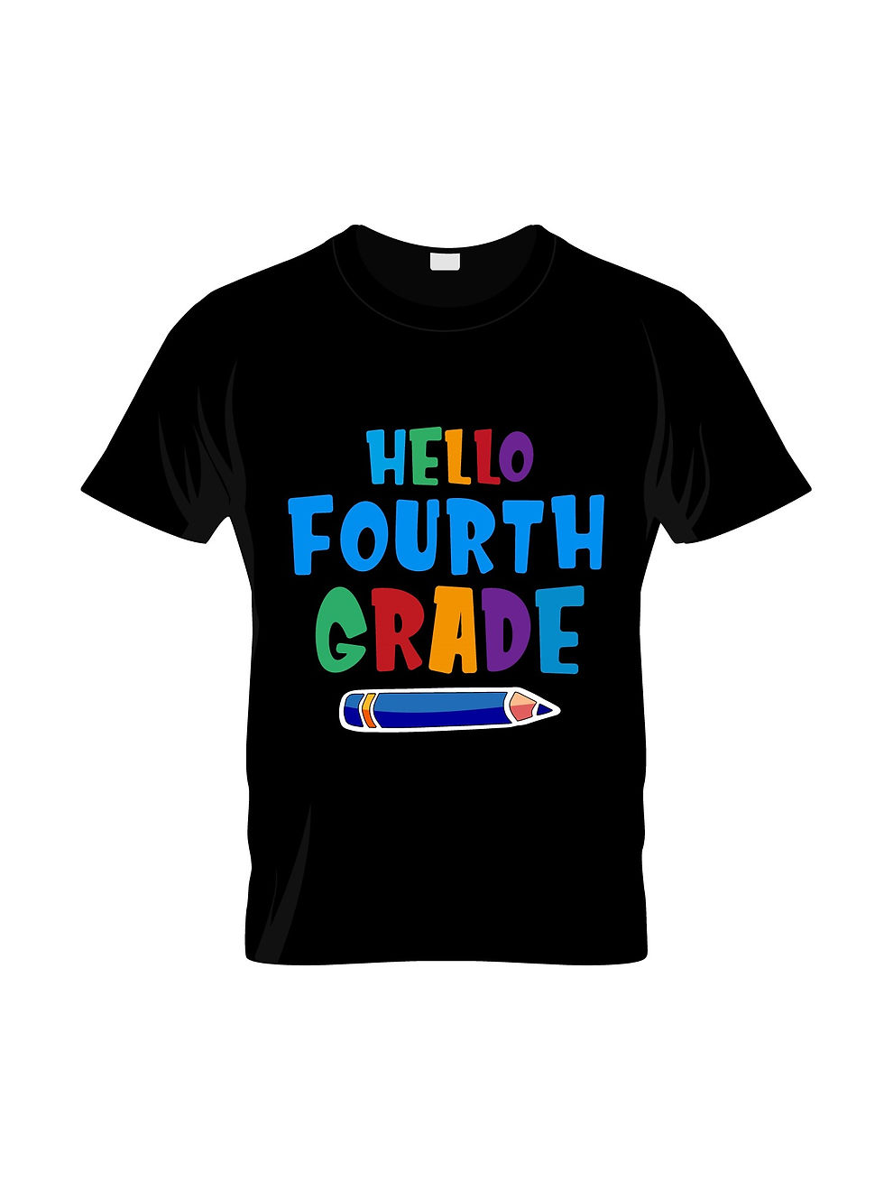Thumbnail: hello 1st grade colorful pencil students back school coloring t shirt