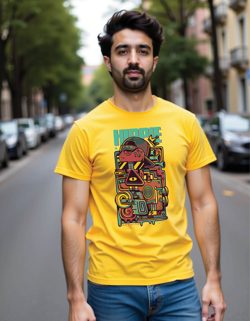 Chrome Dust Standard Fit Tee with Metallic Dust Graphic Art Ink