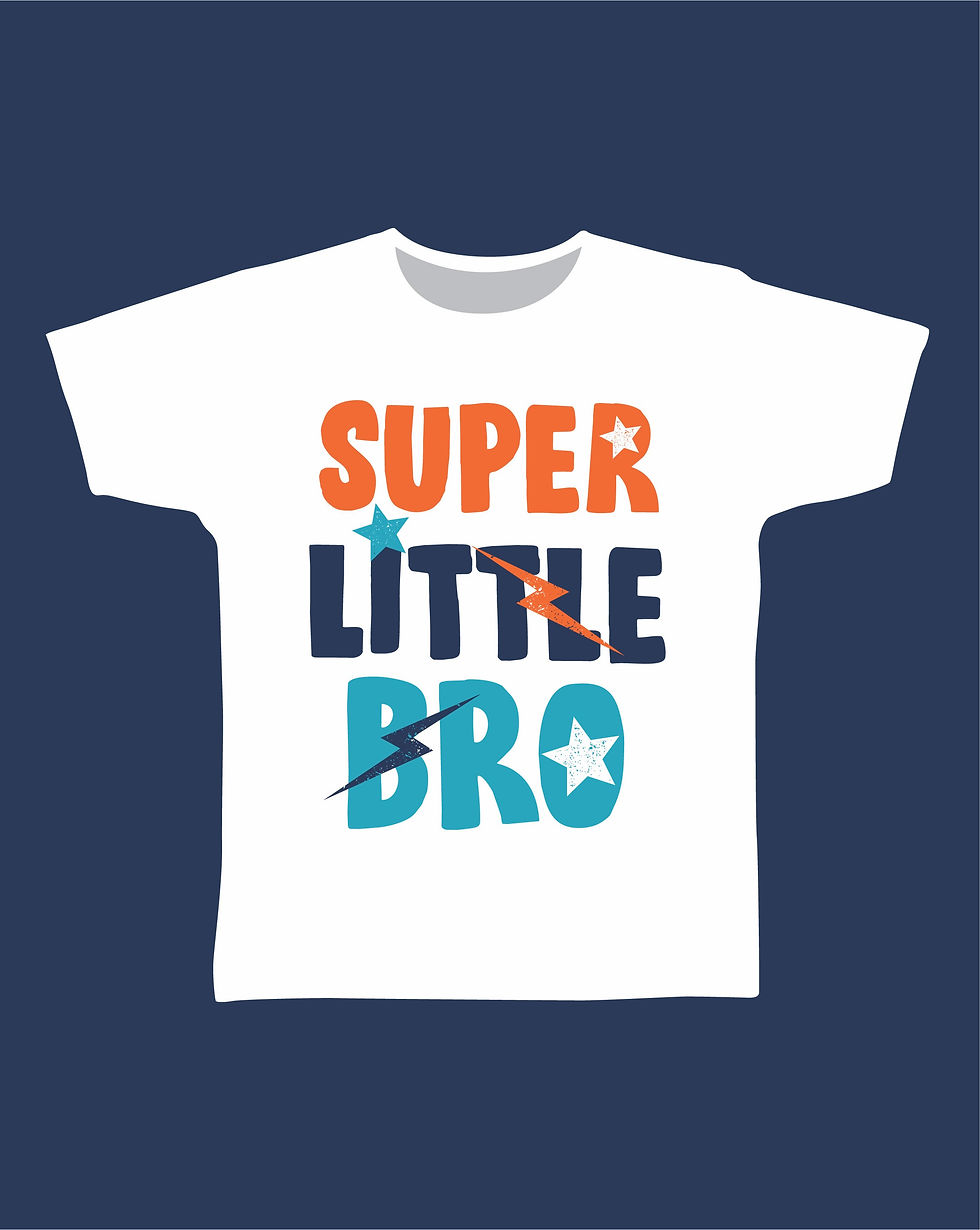 super little bro typography printed t shirts