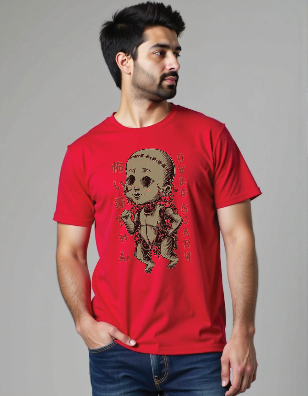 Thumbnail: Rebel Road Regular Fit T-Shirt with Faded Path Print Design