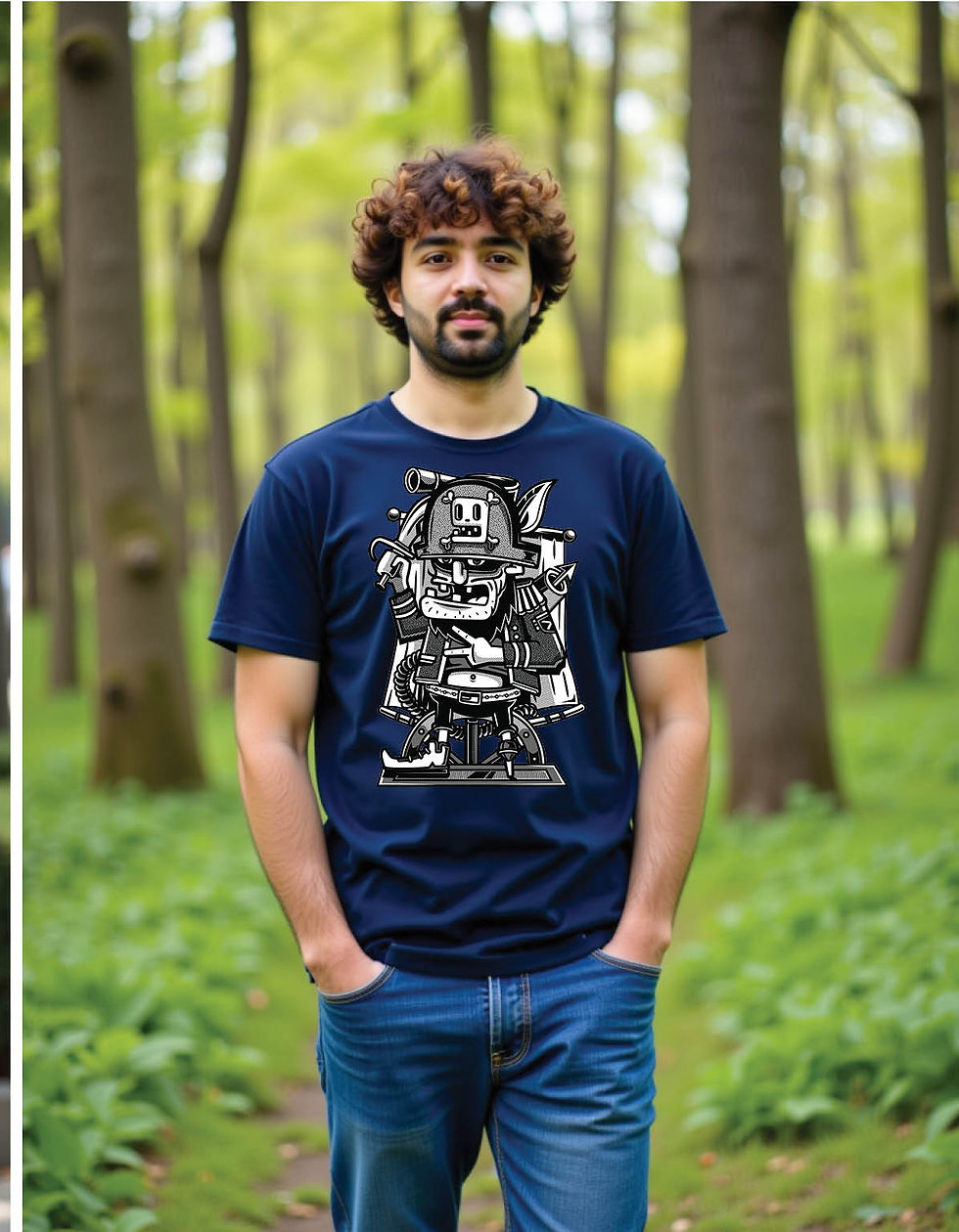 Thumbnail: Neon Haze Regular Streetwear Shirt with Glowing Mist Artwork