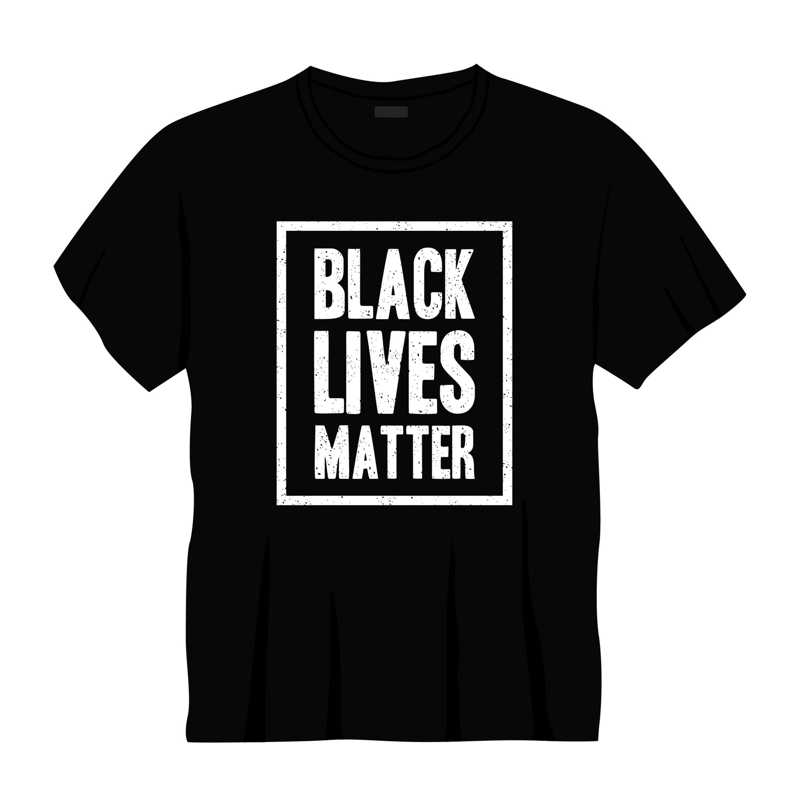 black lives matter typography printed t shirts