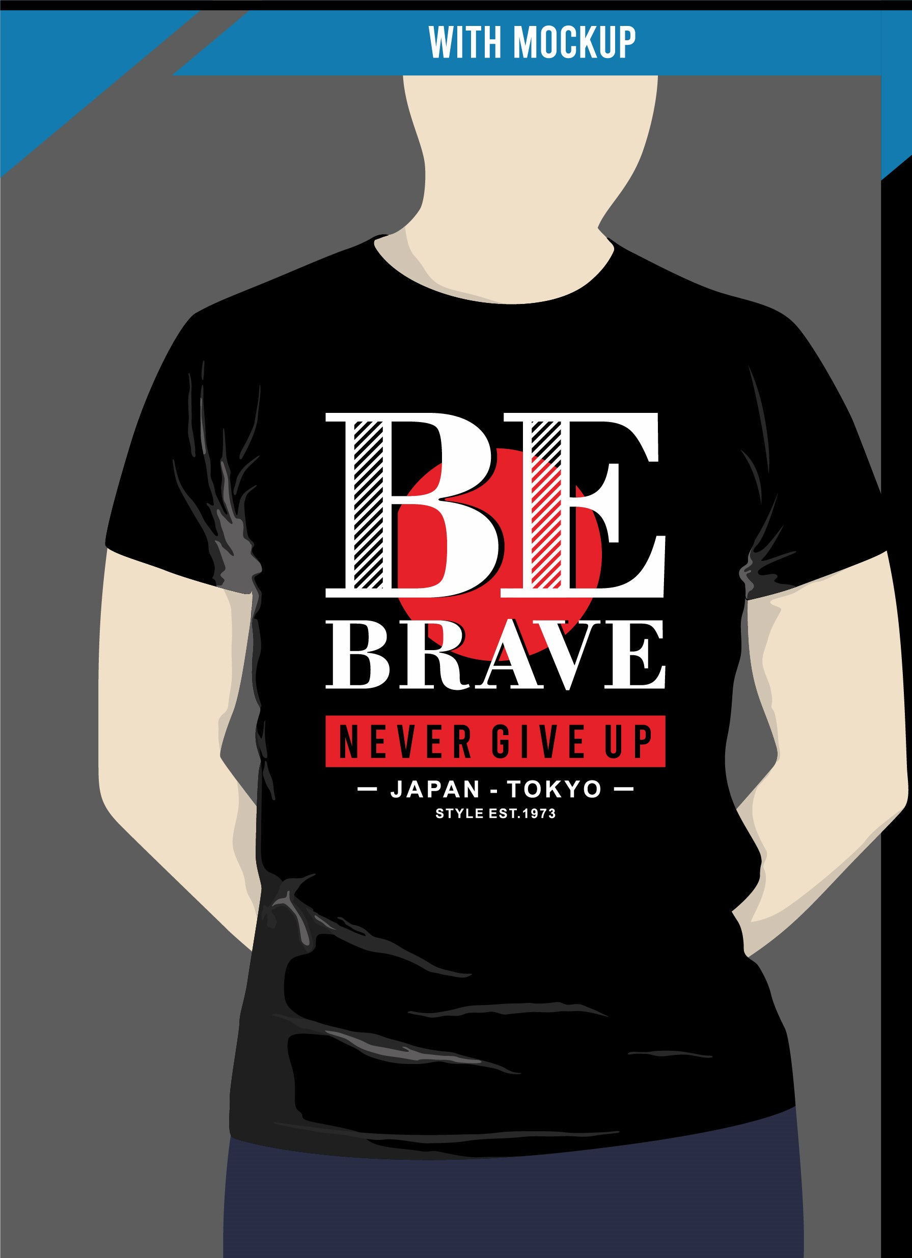 be brave never give up typography printed t shirts