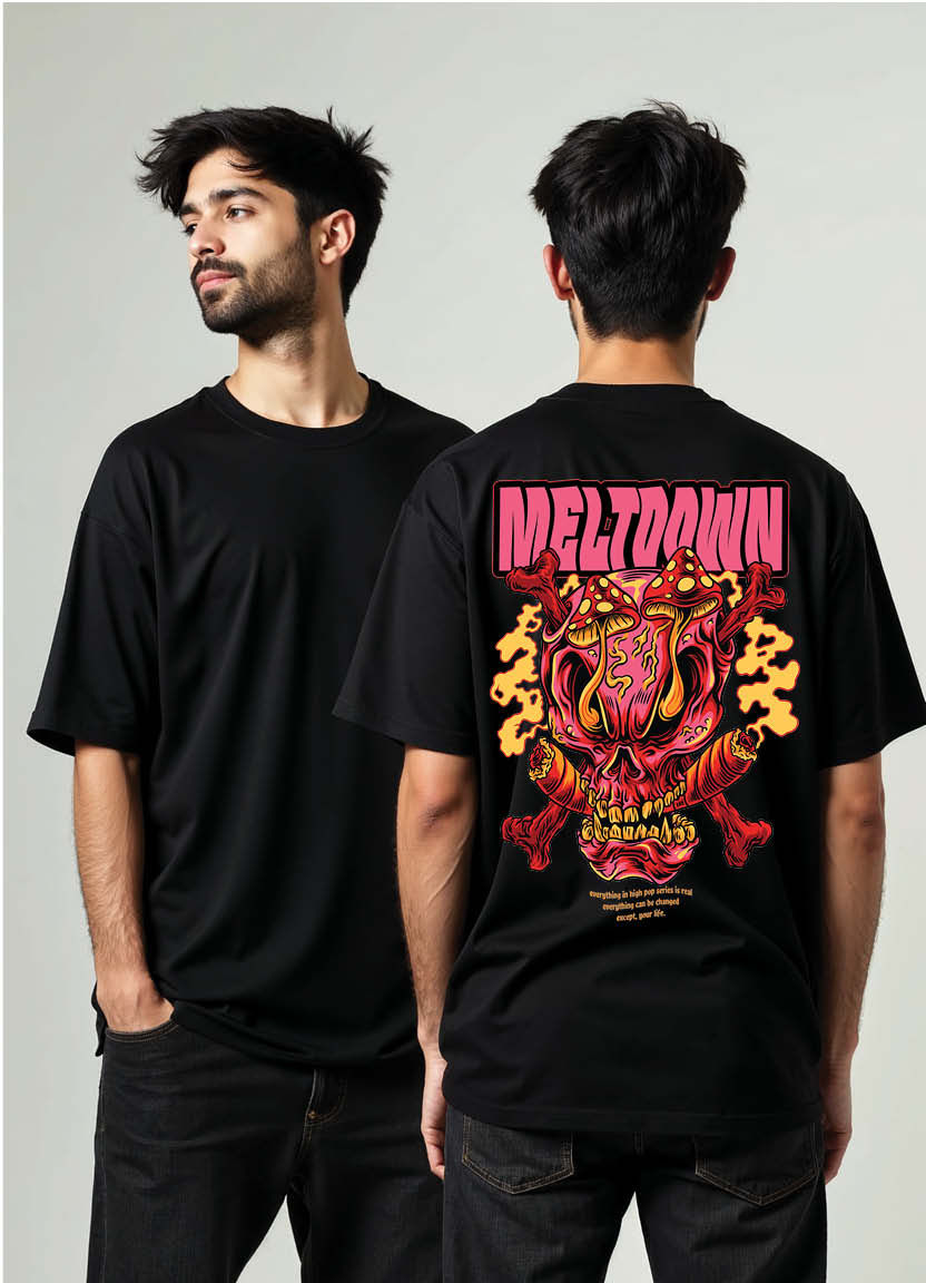 Bold Geometry Oversized T-Shirt with Minimalist Abstract Street Design