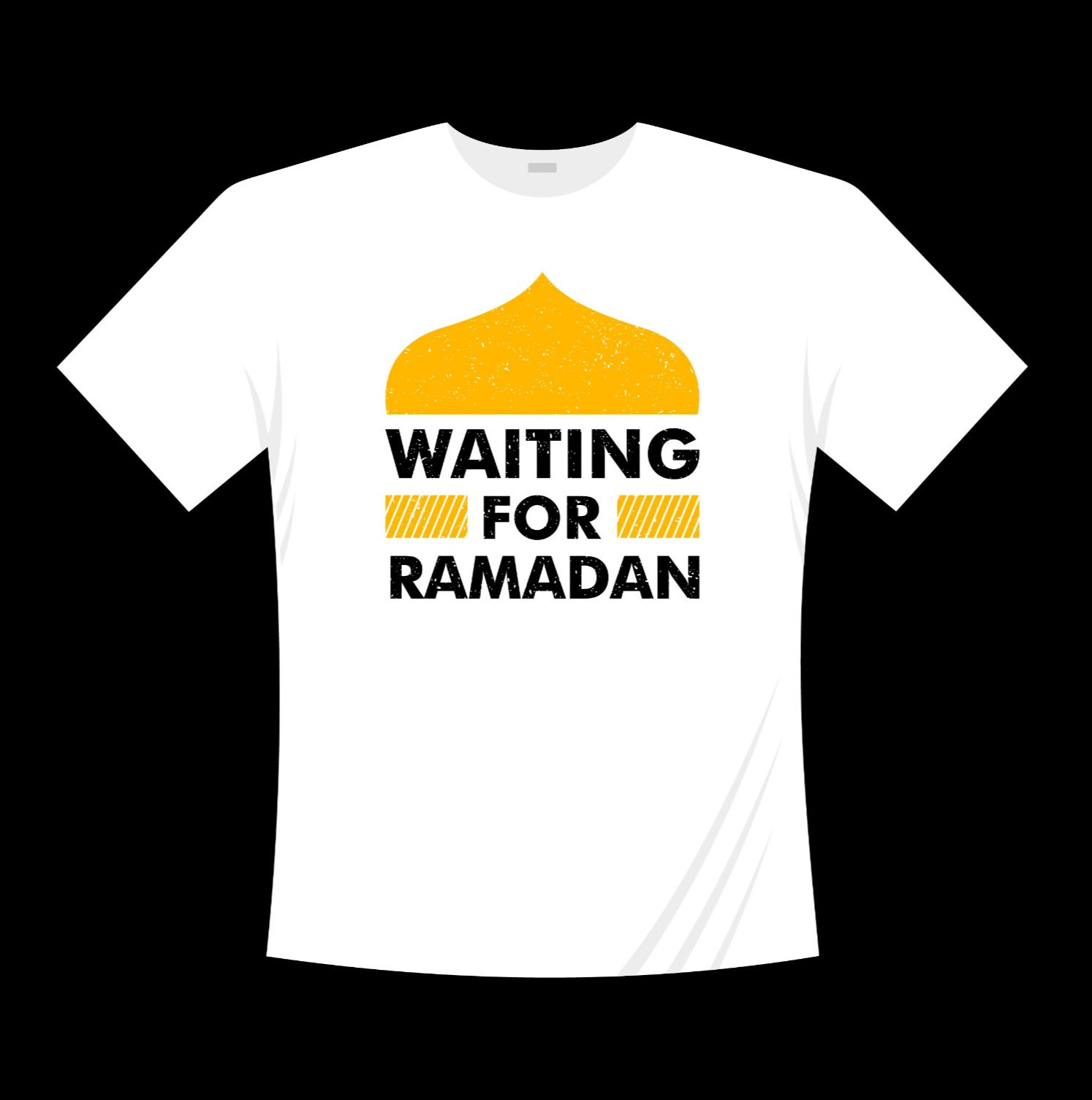waiting for ramadan typography printed t shirts