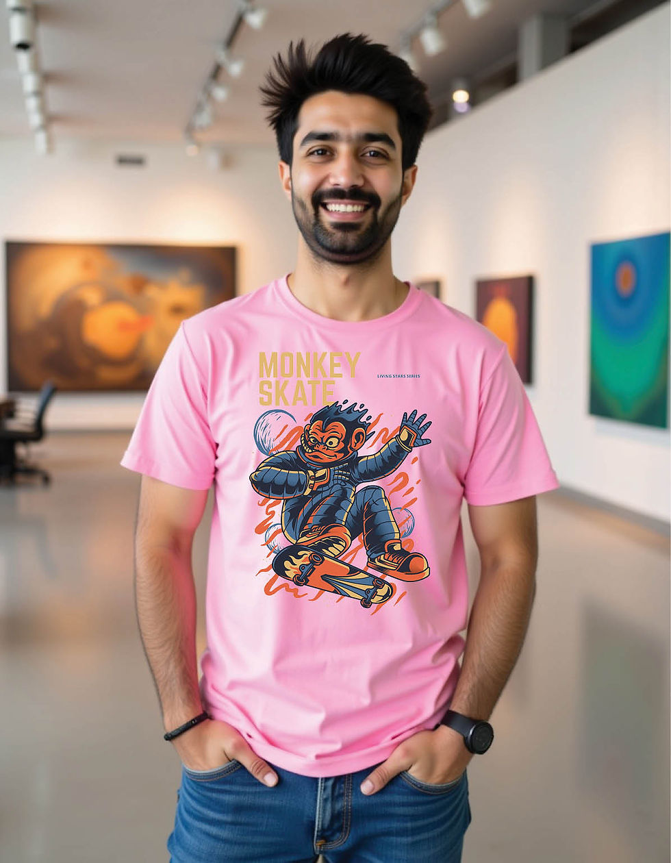 Neon Fang Regular Fit T-Shirt with Electric Wolf Graphic Art