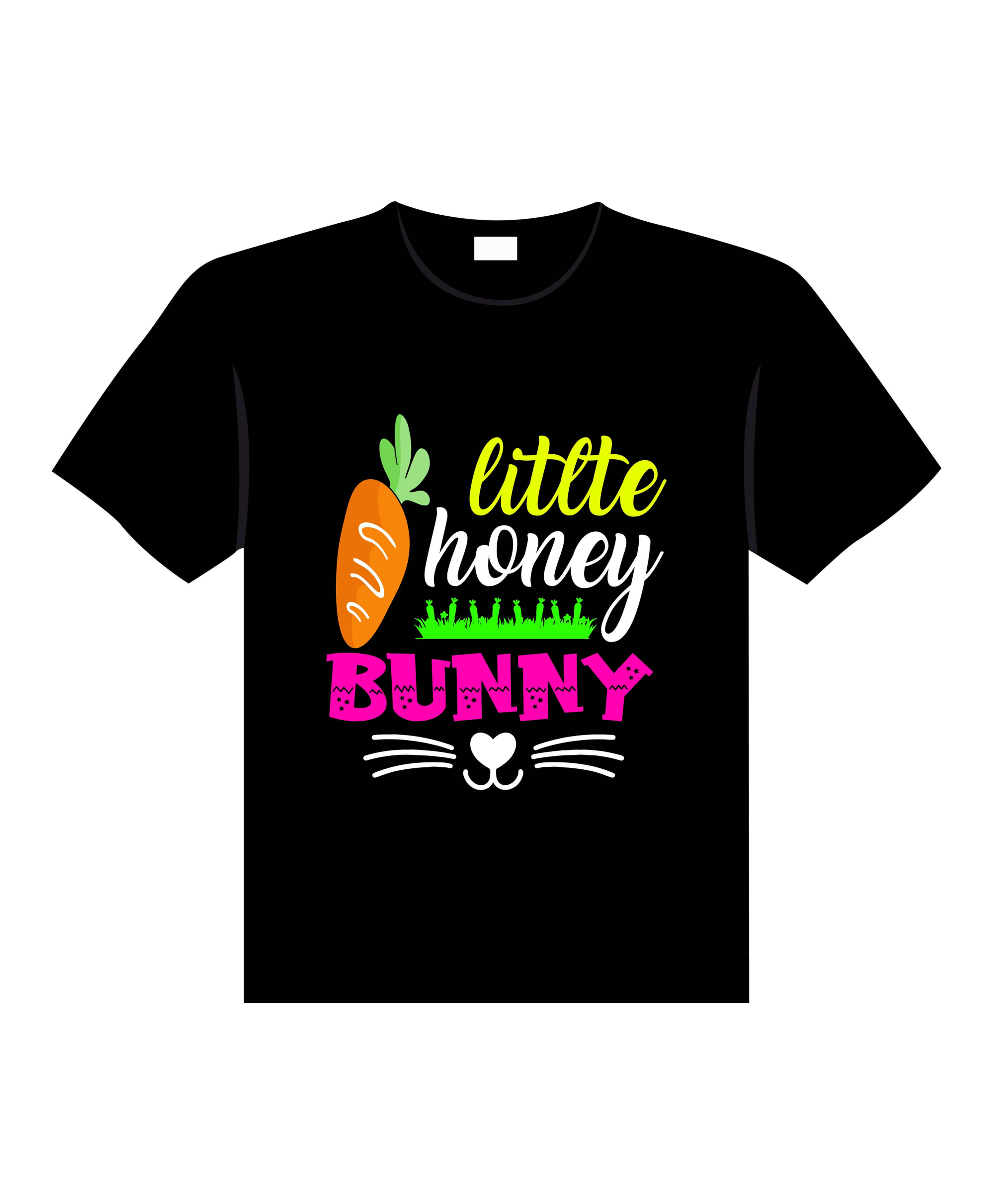 little honey bunny typography printed t shirts