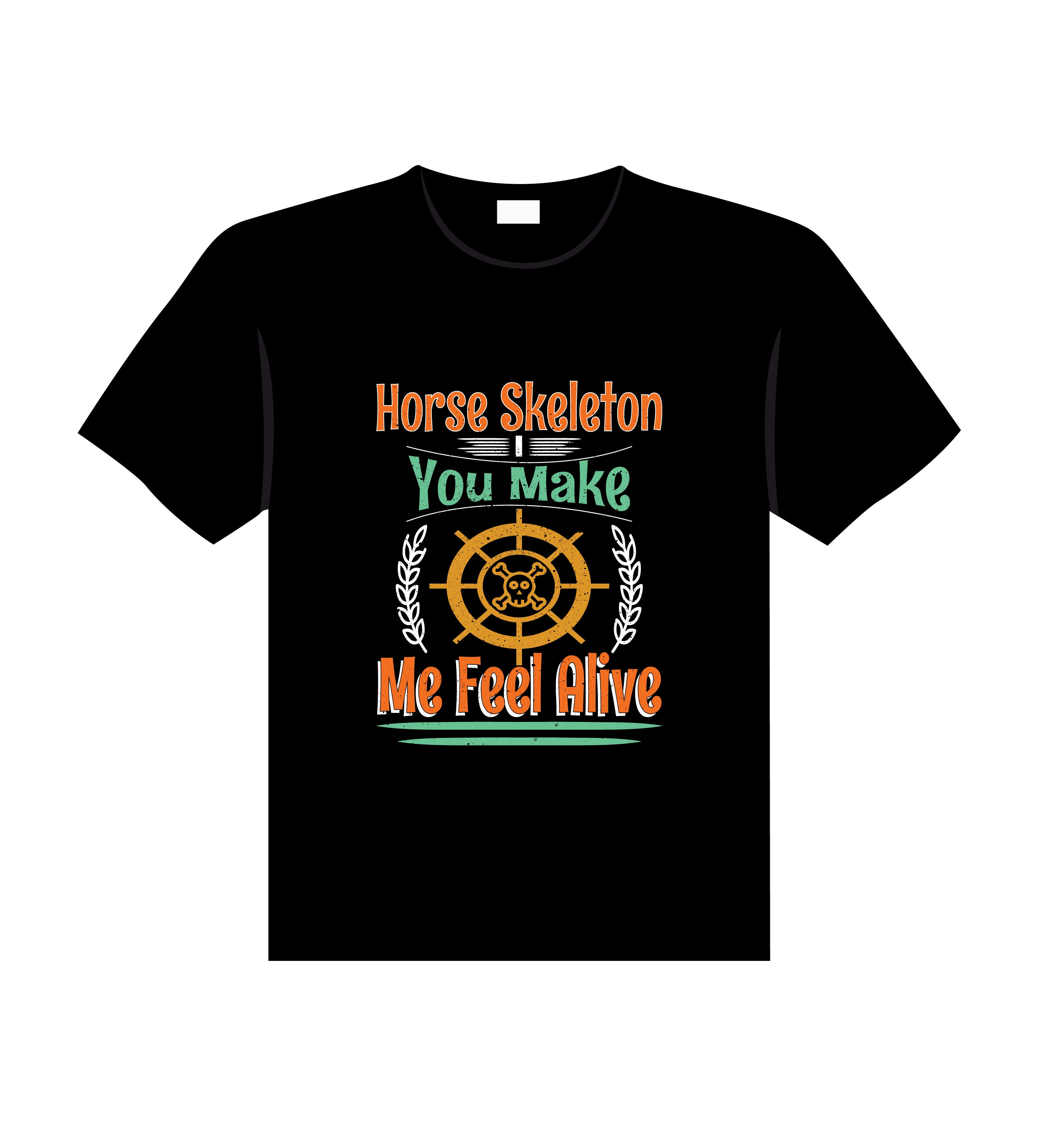 horse skeleton you make me feel alive graphic t shirt