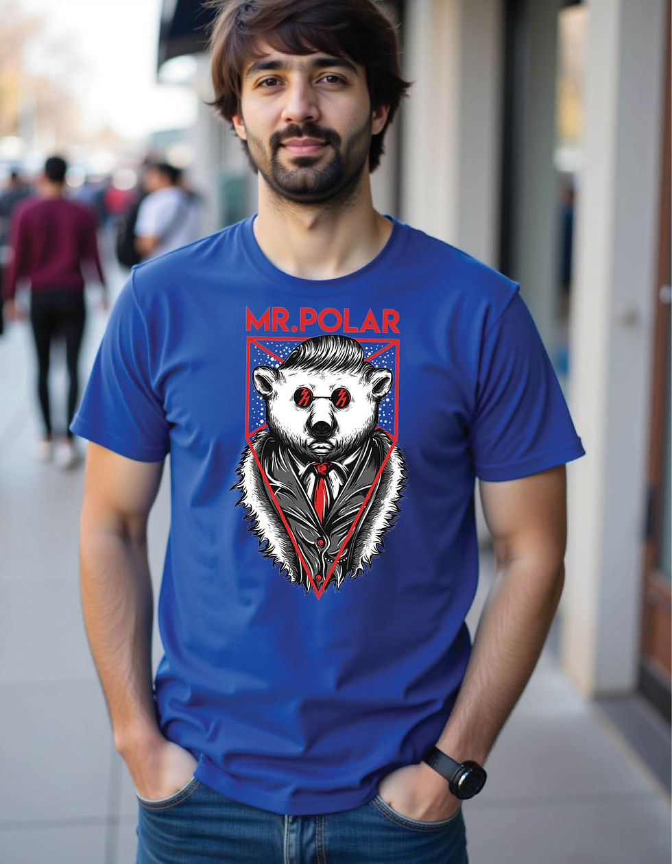 Thumbnail: Phantom Road Regular Fit T-Shirt with Ghostly Path Print Art