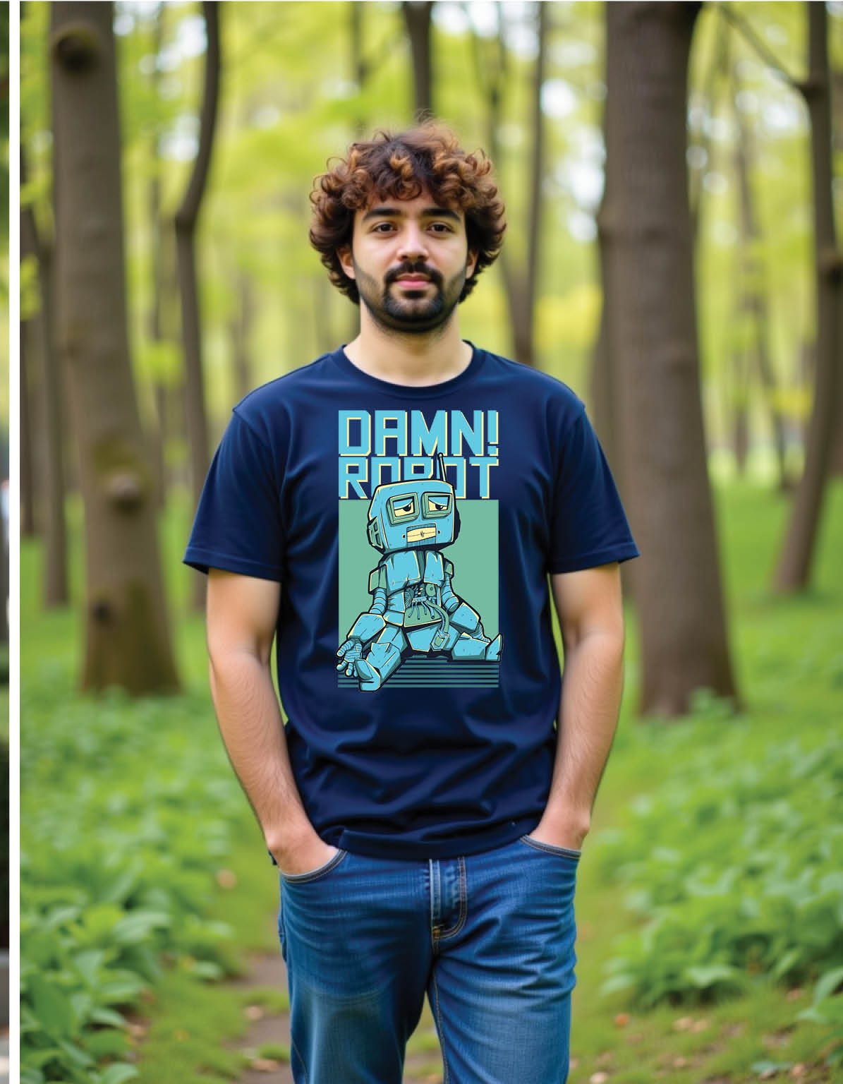 Bold Typography Regular Fit Tee with High-Contrast Street Style Design