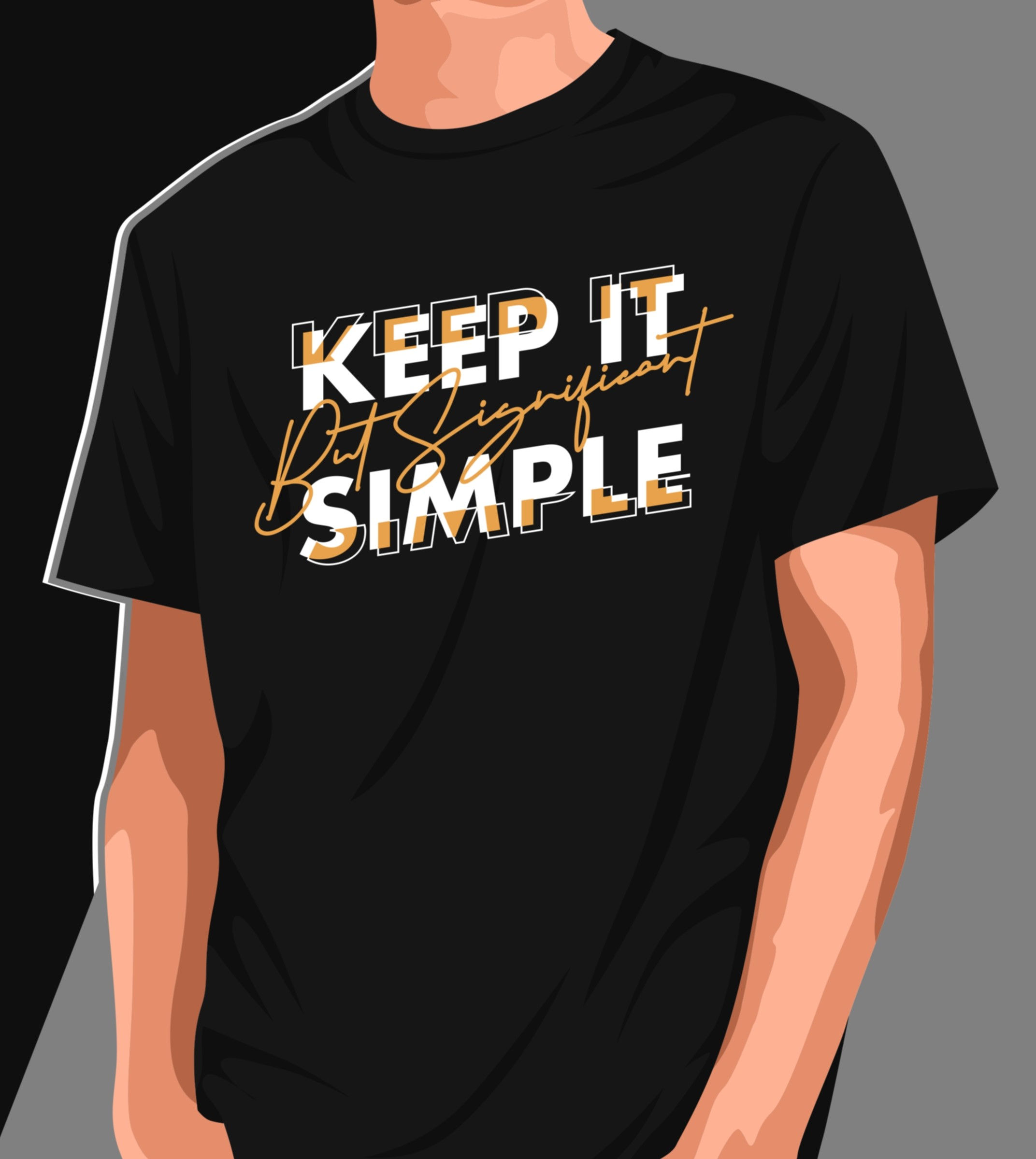 keep it simple but significant typography oversized printed t shirts