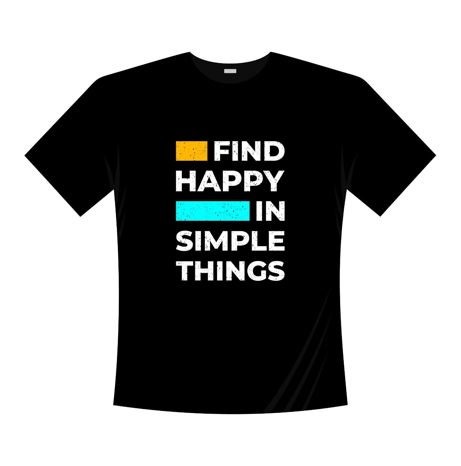find happy in simple things typography printed t shirts