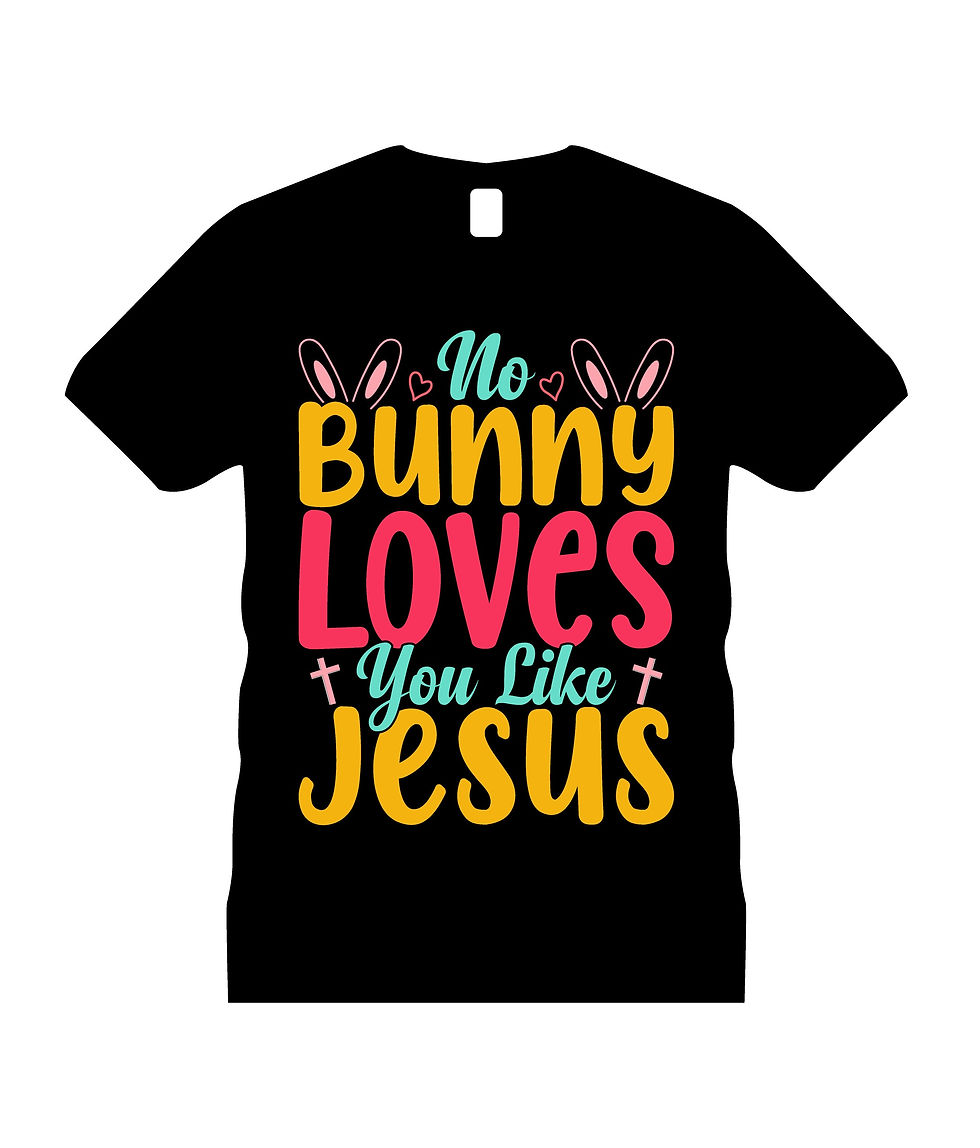 no bunny loves you like jesus typography printed t shirts